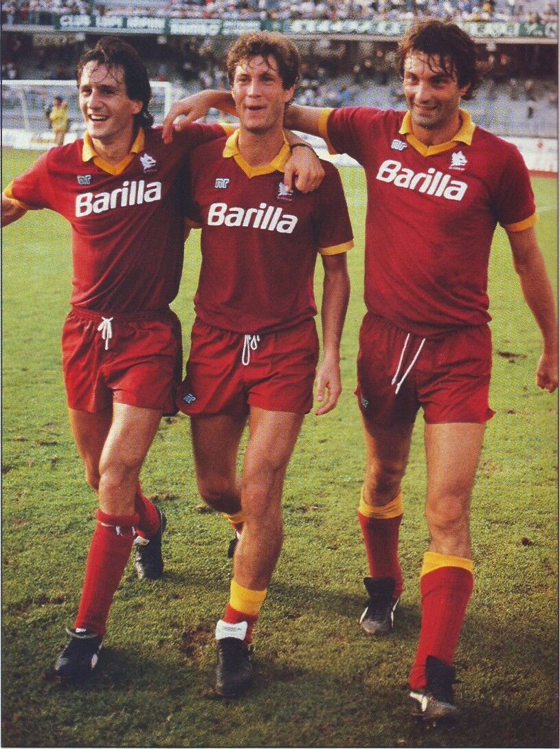 SHORTS ENNERRE ROMA BARILLA VINTAGE 86/87 no MATCH WORN FOOTBALL ULTRARARE VTG