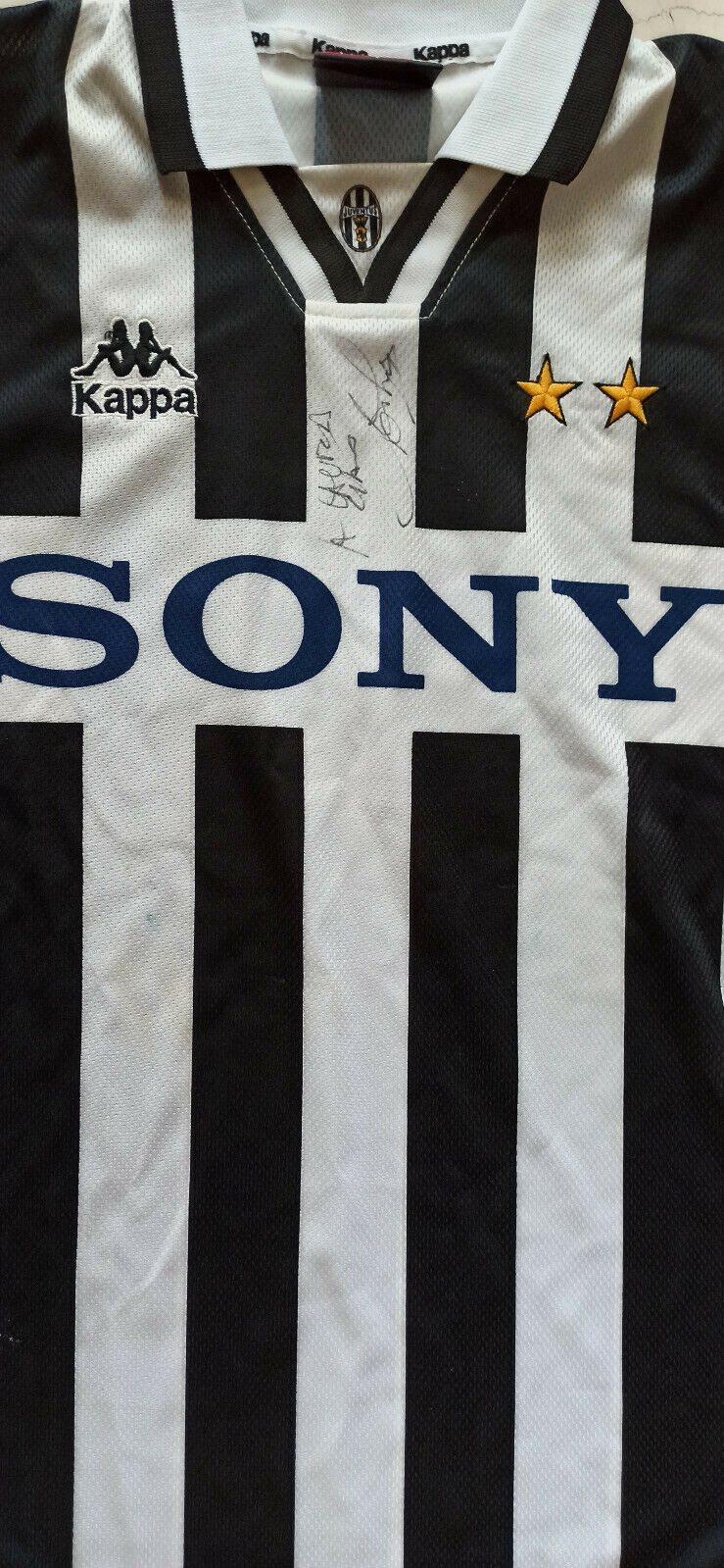 match worn player Juventus Sony Kappa Del Piero 1996 friendly SIGNED autograph