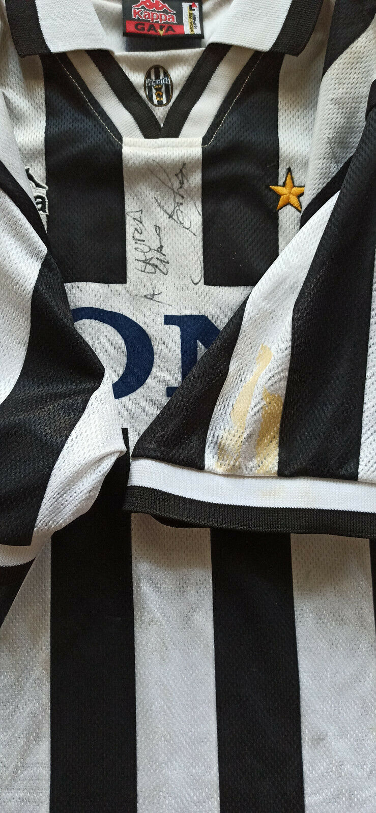 match worn player Juventus Sony Kappa Del Piero 1996 friendly SIGNED autograph
