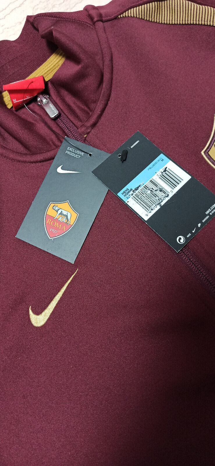 maglia calcio Nike vintage AS Roma 2016 2017 Derby SPQR Hoodie tracktop RARE