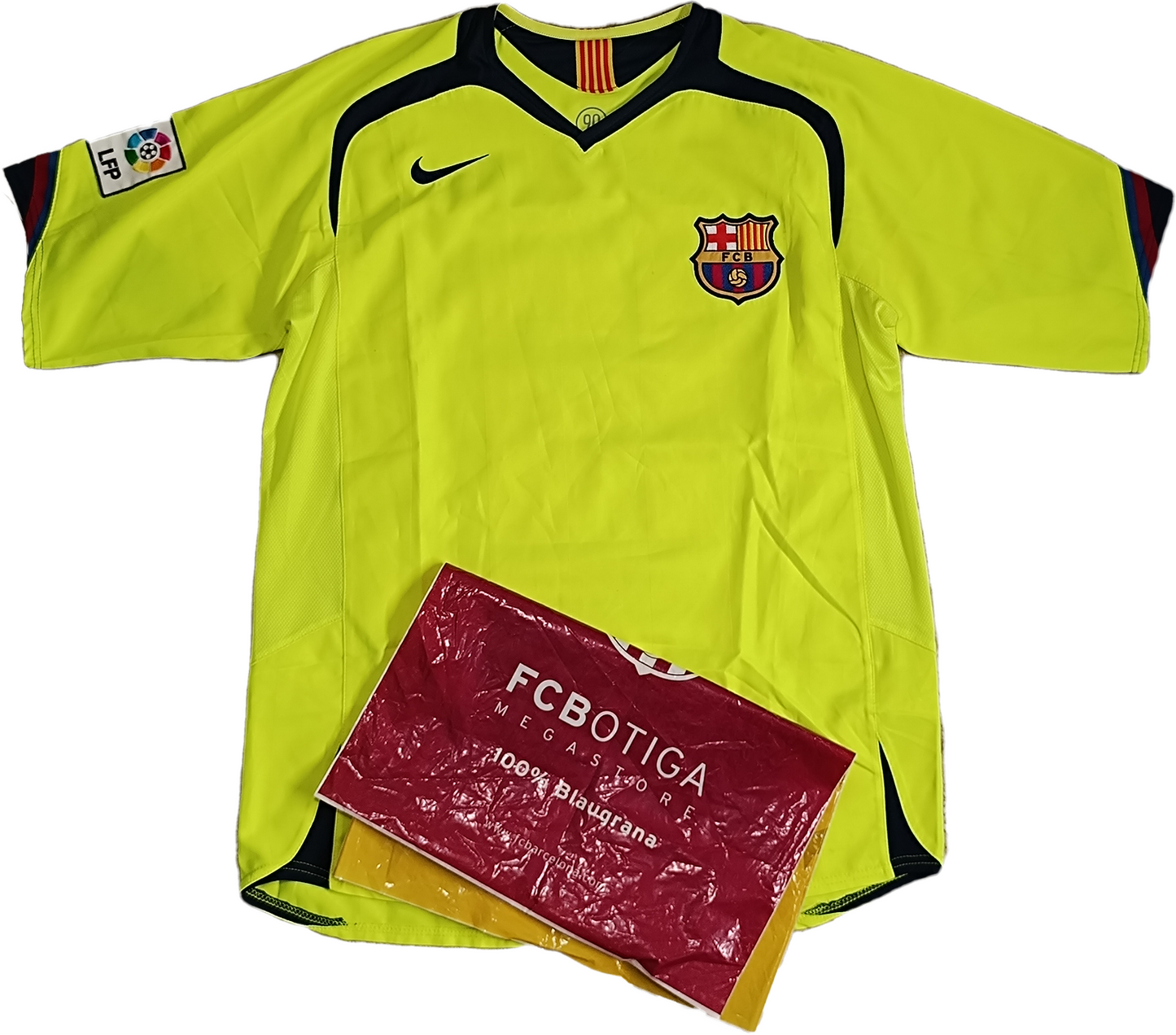 maglia calcio vintage Ronaldinho away Barca #10 NIKE 2005 2006 shirt jersey M