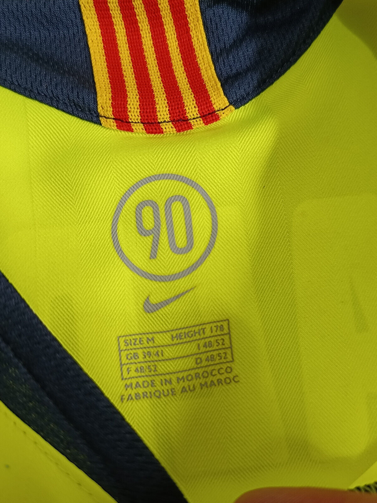 maglia calcio vintage Ronaldinho away Barca #10 NIKE 2005 2006 shirt jersey M