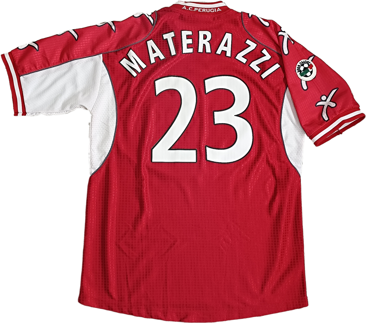 maglia calcio vintage Perugia MATERAZZI 2000 2001 Galex player friendly XL home