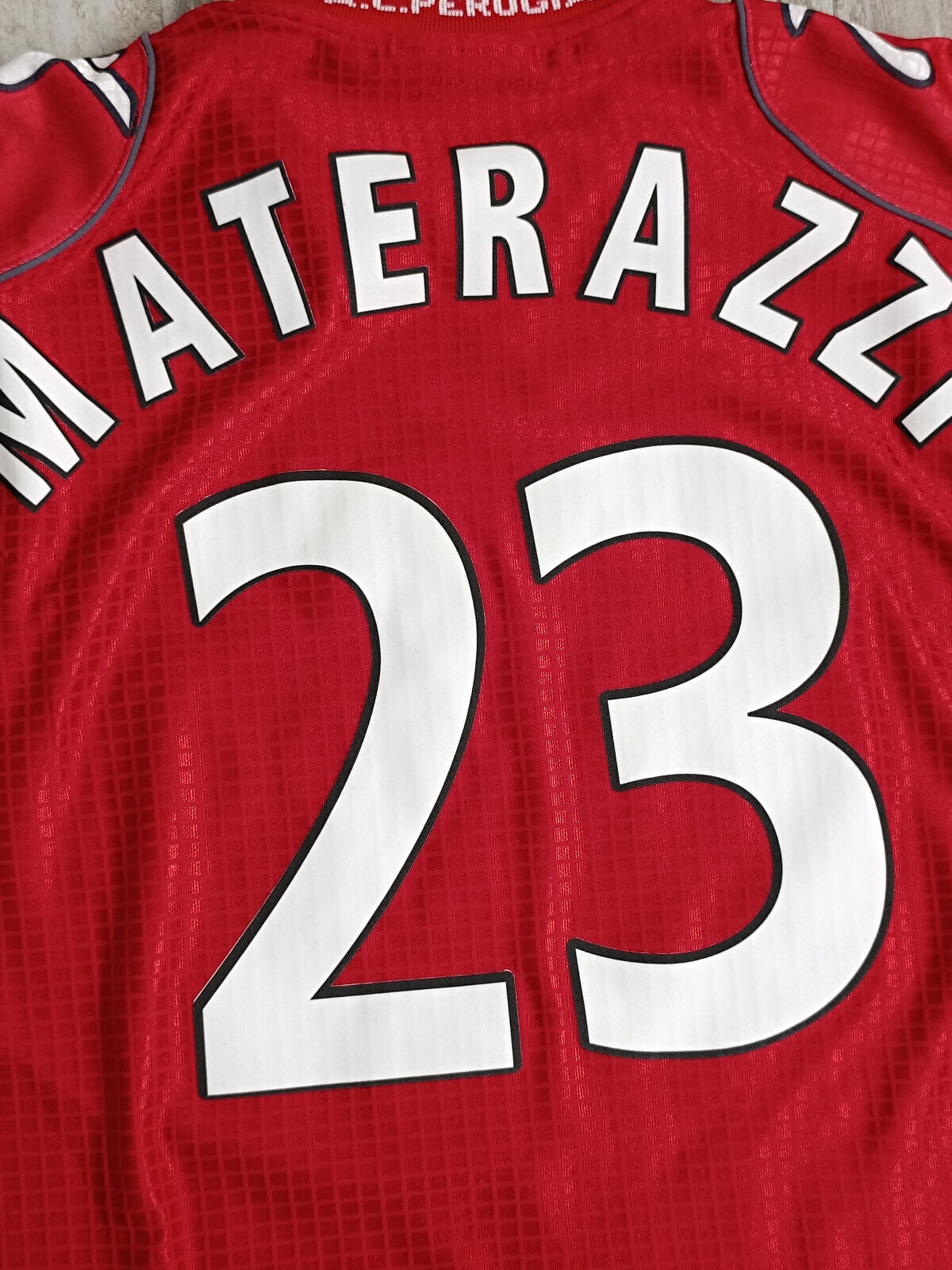 maglia calcio vintage Perugia MATERAZZI 2000 2001 Galex player friendly XL home