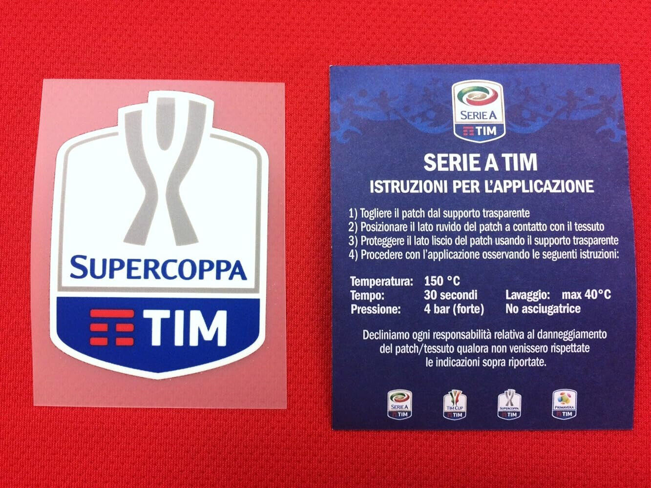 TOPPA Patch Badge Supercoppa Tim Maglia 2017 Ufficiale GOMMINA Originale LAZIO