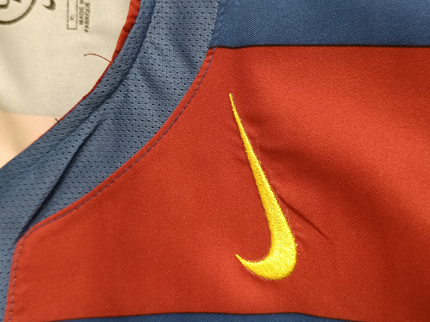 maglia calcio vintage Barcelona Nike Ronaldinho 2004 2005 Home TOTAL 90 Barca XL