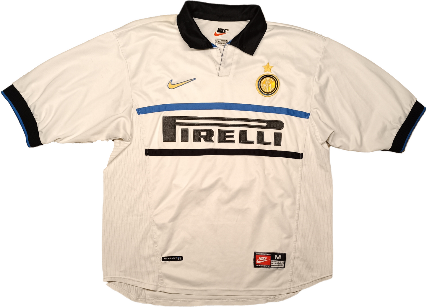 maglia calcio INTER BAGGIO vintage Authentic Nike Pirelli 1998 1999 away shirt