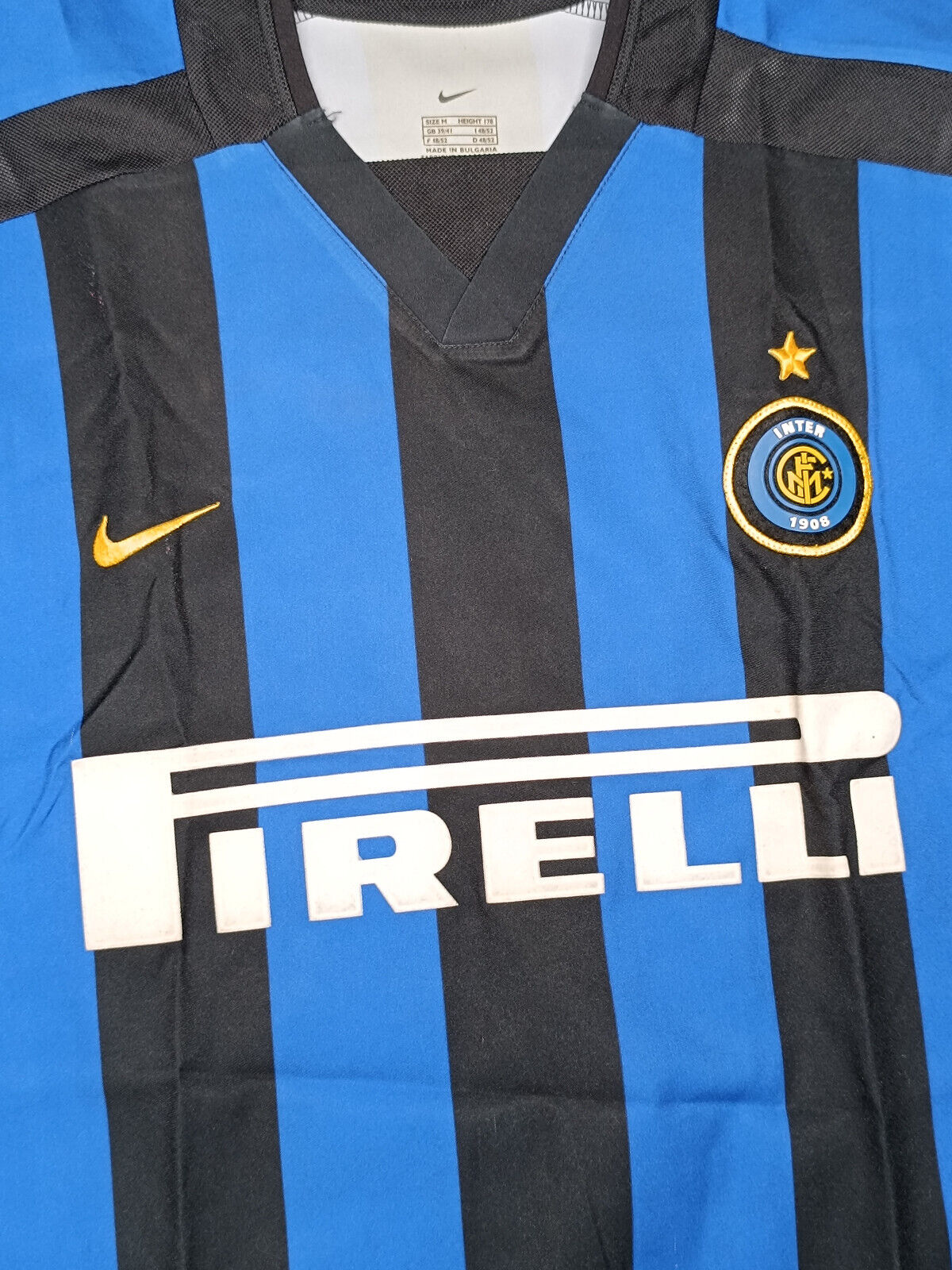 maglia calcio Inter vintage ZANETTI Pirelli 2002 2003 ORIGINALE jersey shirt M