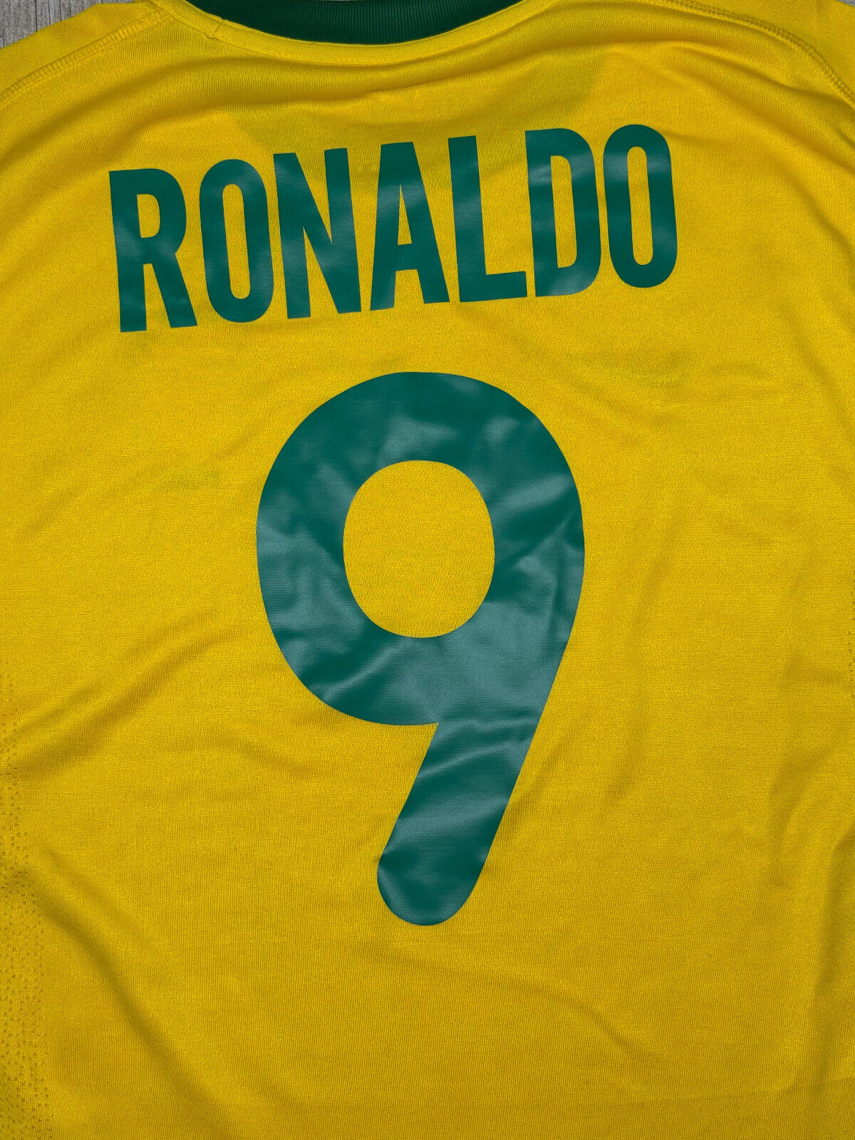 maglia calcio vintage Brasile Ronaldo Brazil Nike 1999 2000 L World Cup