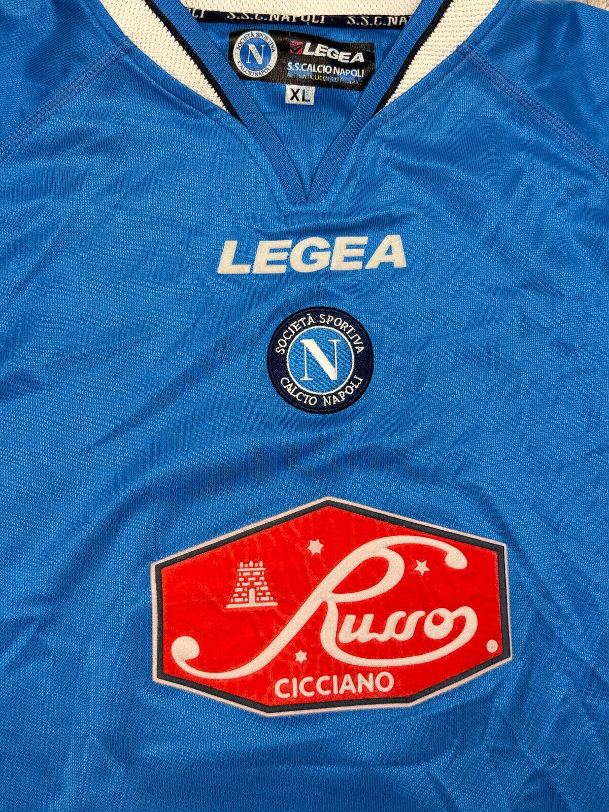 maglia calcio vintage Worn Napoli Legea 2003 2004 Cicciano Serie B home ZAMBONI