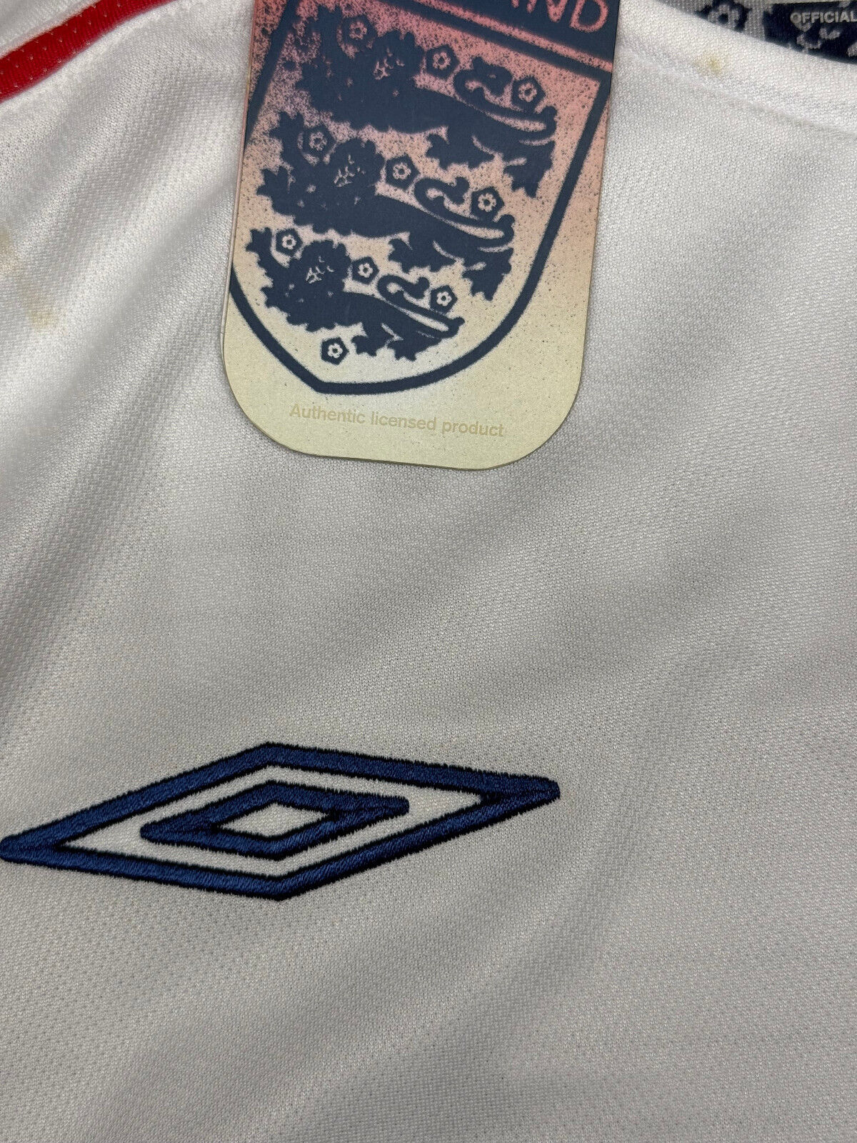 Maglia calcio vintage England Beckham Inghilterra Home World Cup 2006 *NEW*