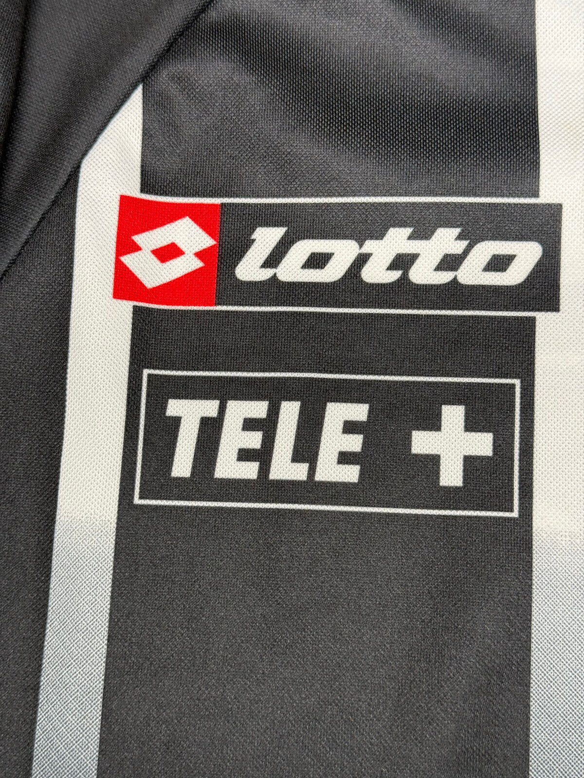 maglia calcio juventus Lotto 2001 2002 L training Worn Tele+ jersey vintage