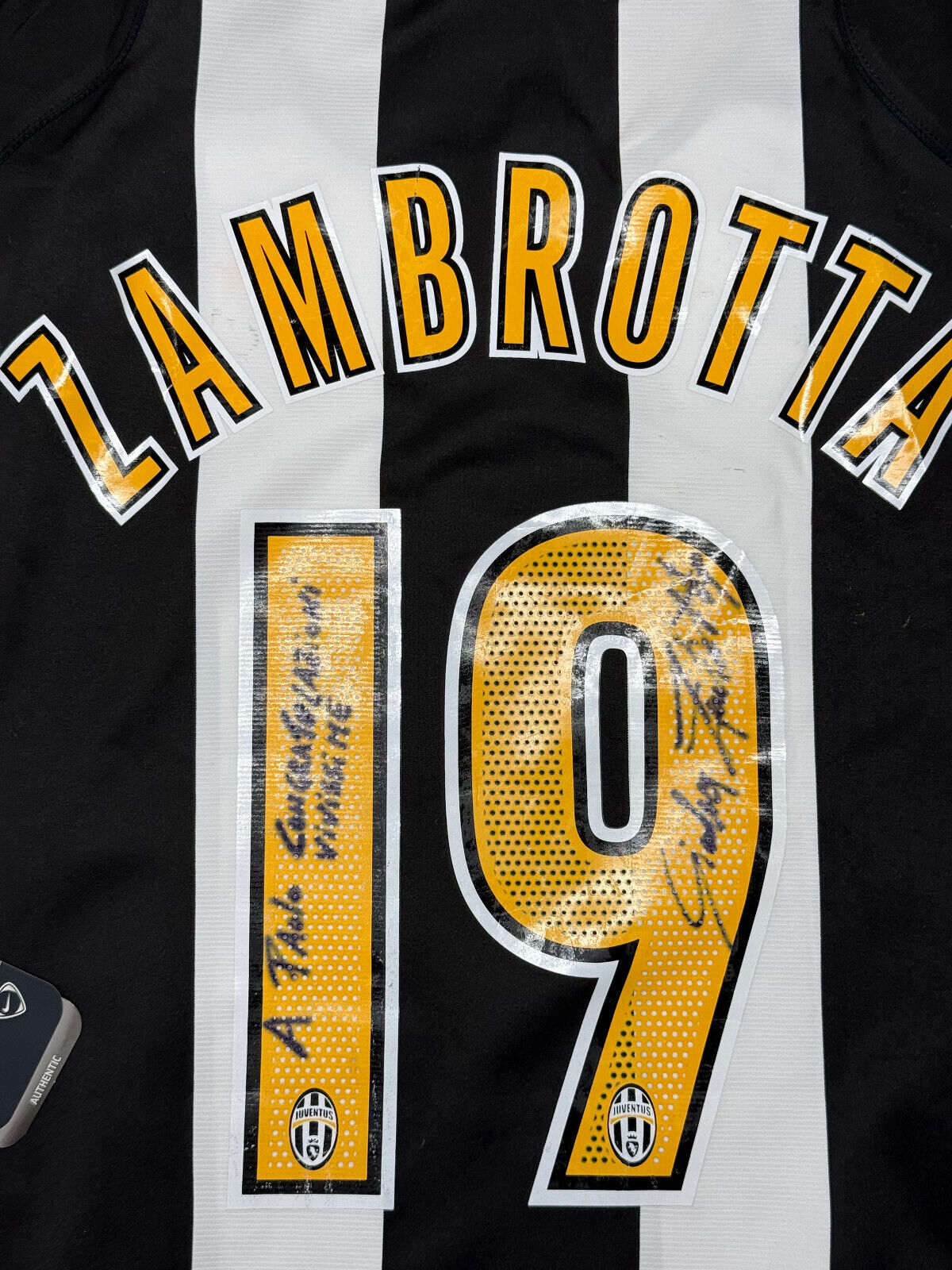 maglia calcio vintage Juventus ZAMBROTTA signed Nike shirt 2004 2005 jersey Sky