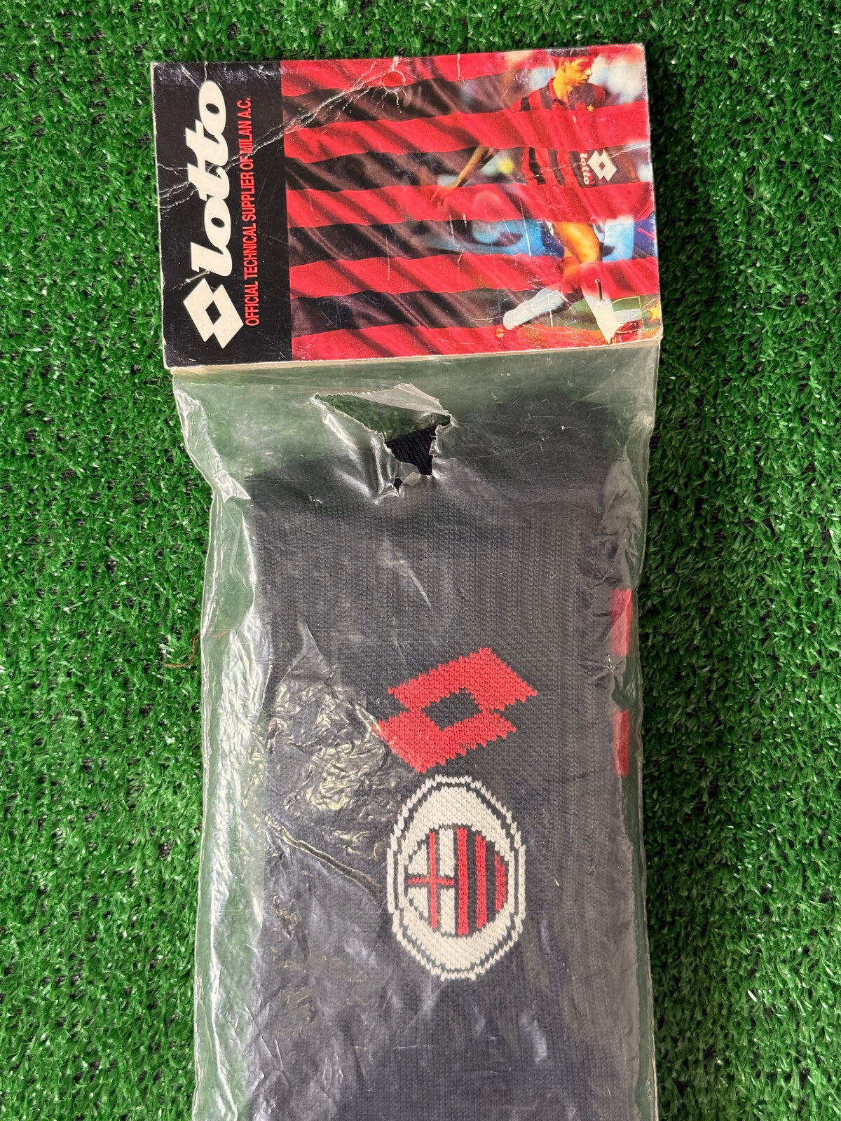Milan LOTTO vintage socks calzettoni 1994 1997 Gullit Van Basten og vintage