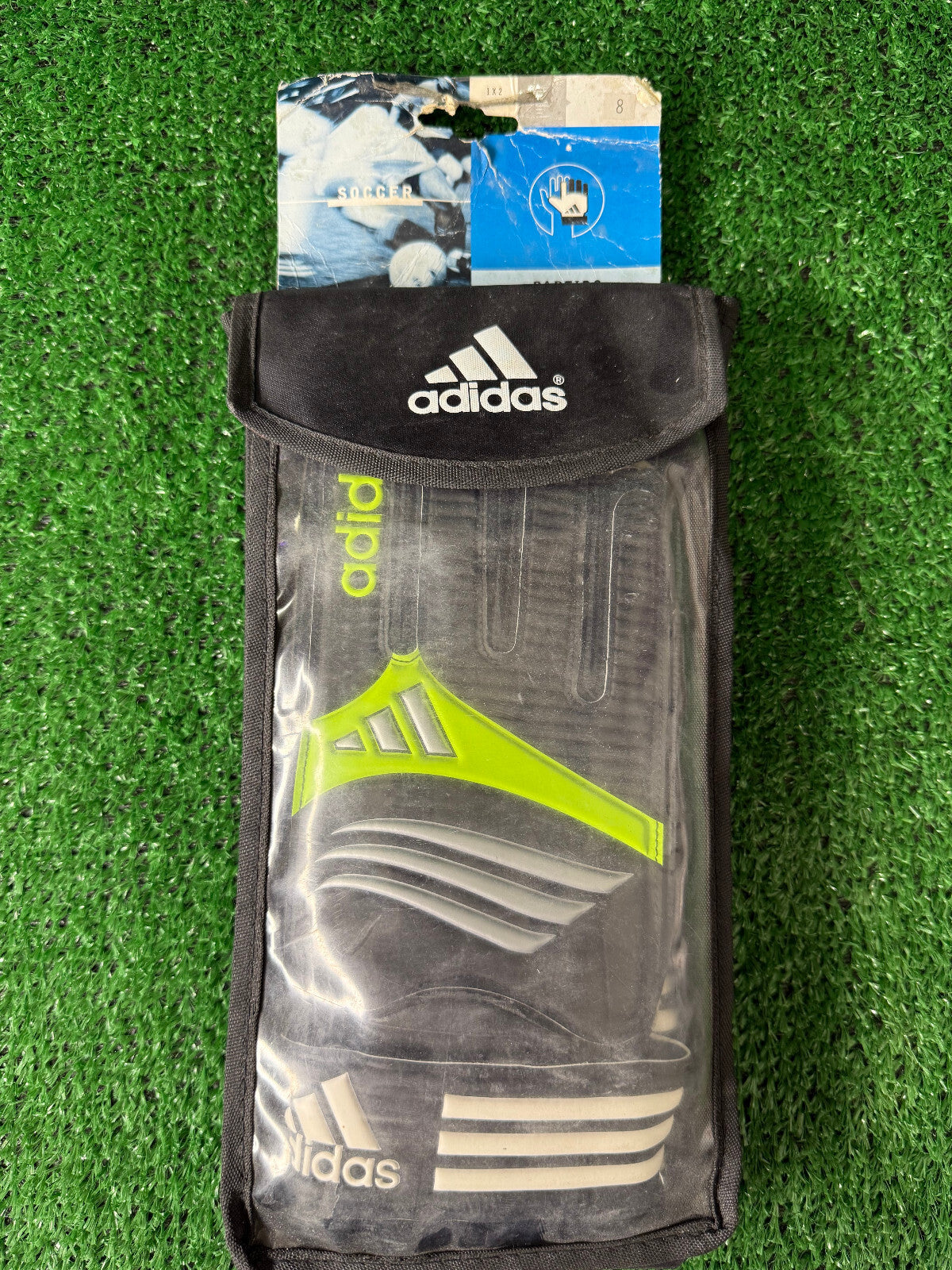 guanti portiere Van Der Sar Barthez Adidas Goalkeeper gloves vintage 2000 size 8