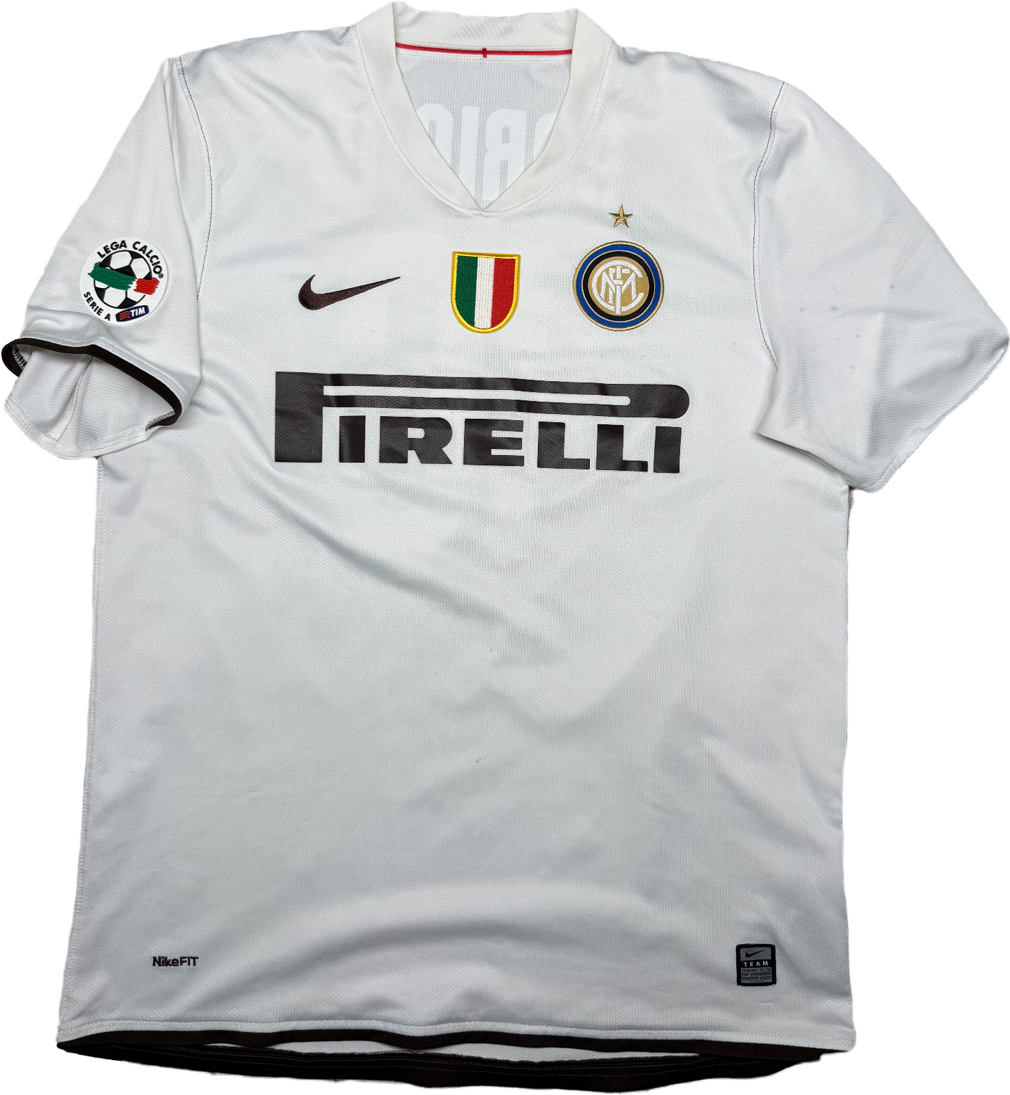 Maglia calcio vintage Inter Adriano Pirelli Nike 2008 2009 Serie A shirt jersey