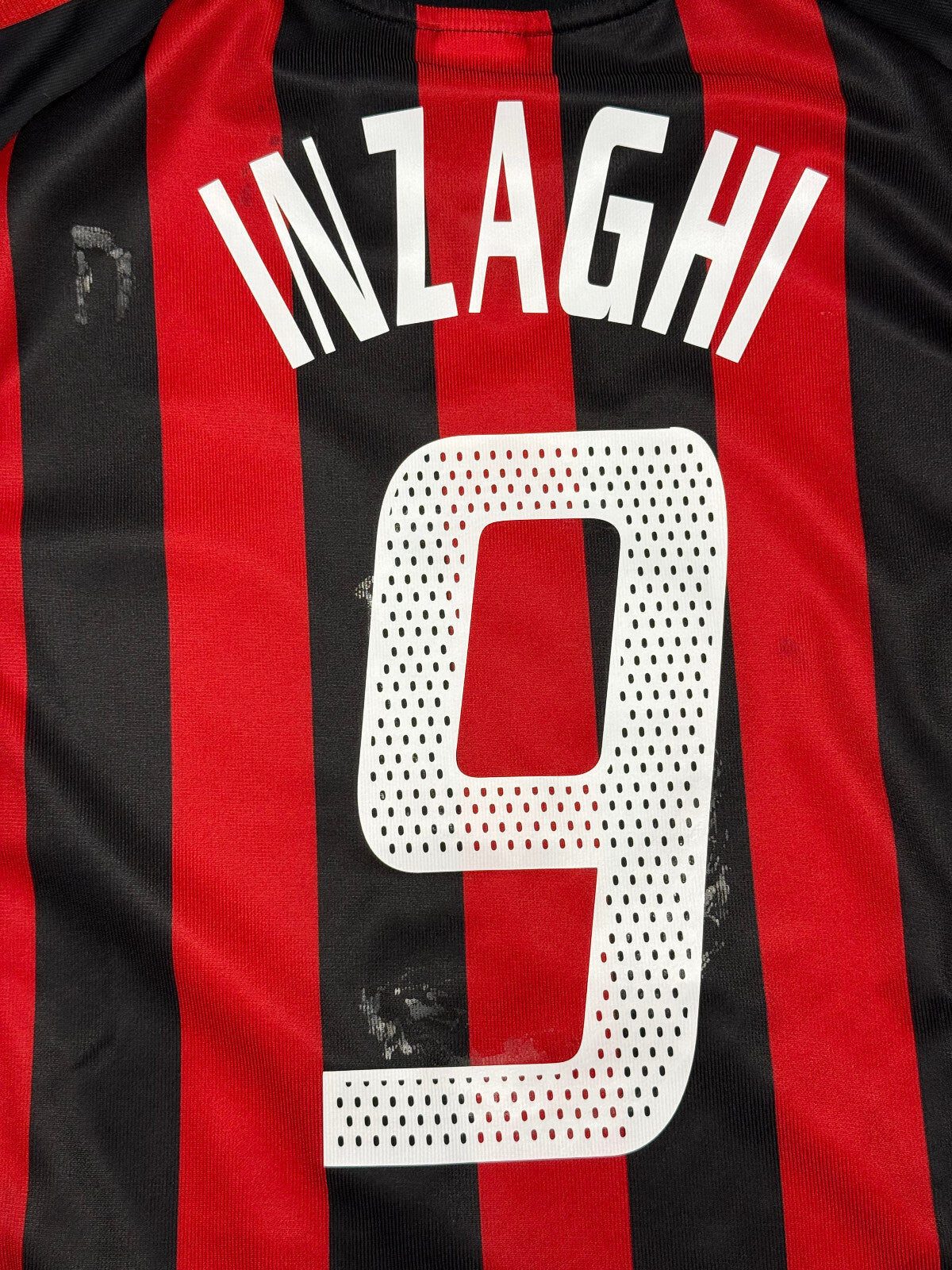 maglia calcio vintage AC Milan Inzaghi Adidas 2002 2003 OPEL Climalite