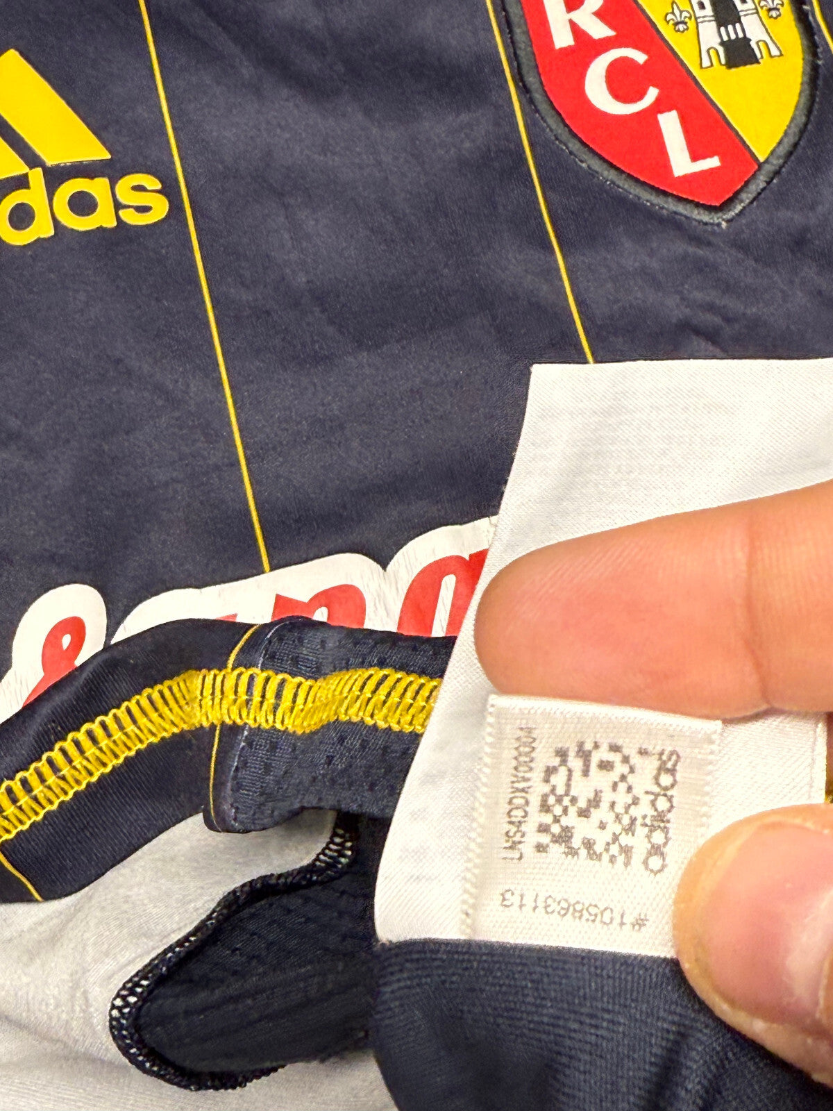 match worn Adidas RC LENS Baal #24 2012 2013 away Ligue 1 FORMOTION Large