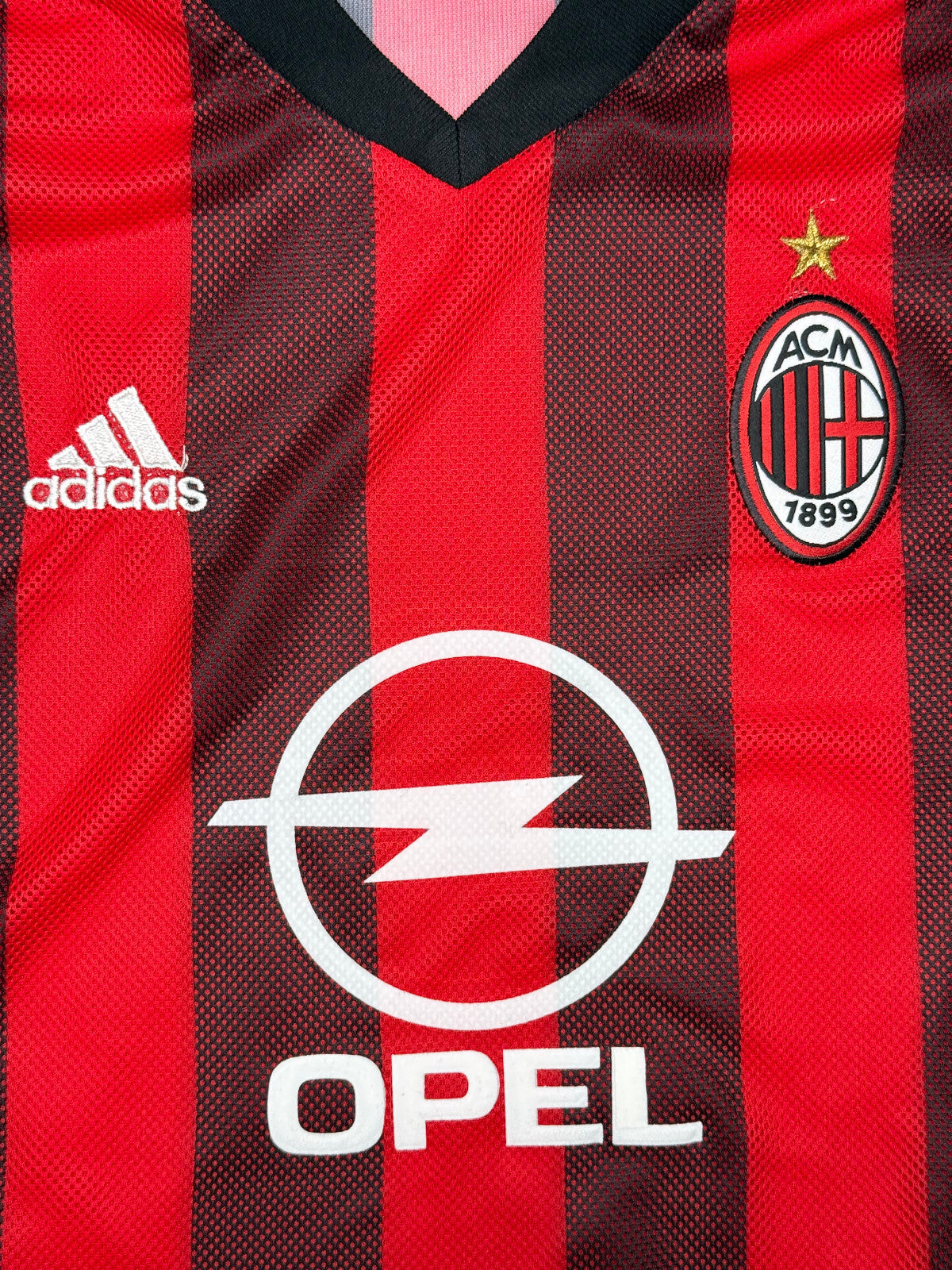 maglia calcio vintage AC Milan Inzaghi Adidas 2002 2003 OPEL Climalite