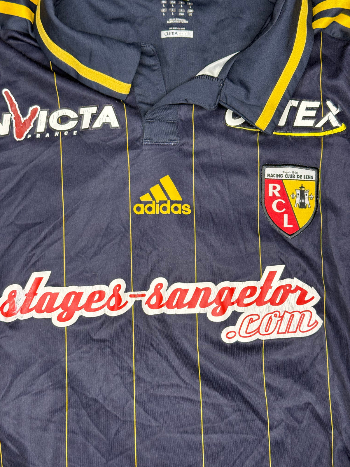 match worn Adidas RC LENS Baal #24 2012 2013 away Ligue 1 FORMOTION Large