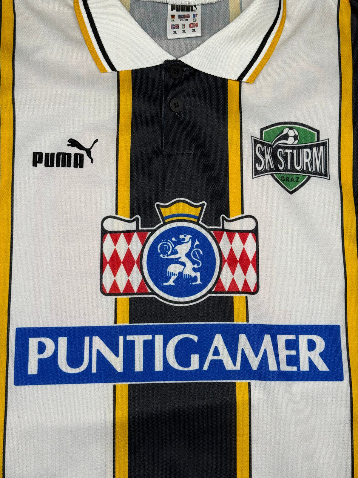 maglia calcio vintage GIANNINI Sturm Graz 1997 1998 home AS ROMA