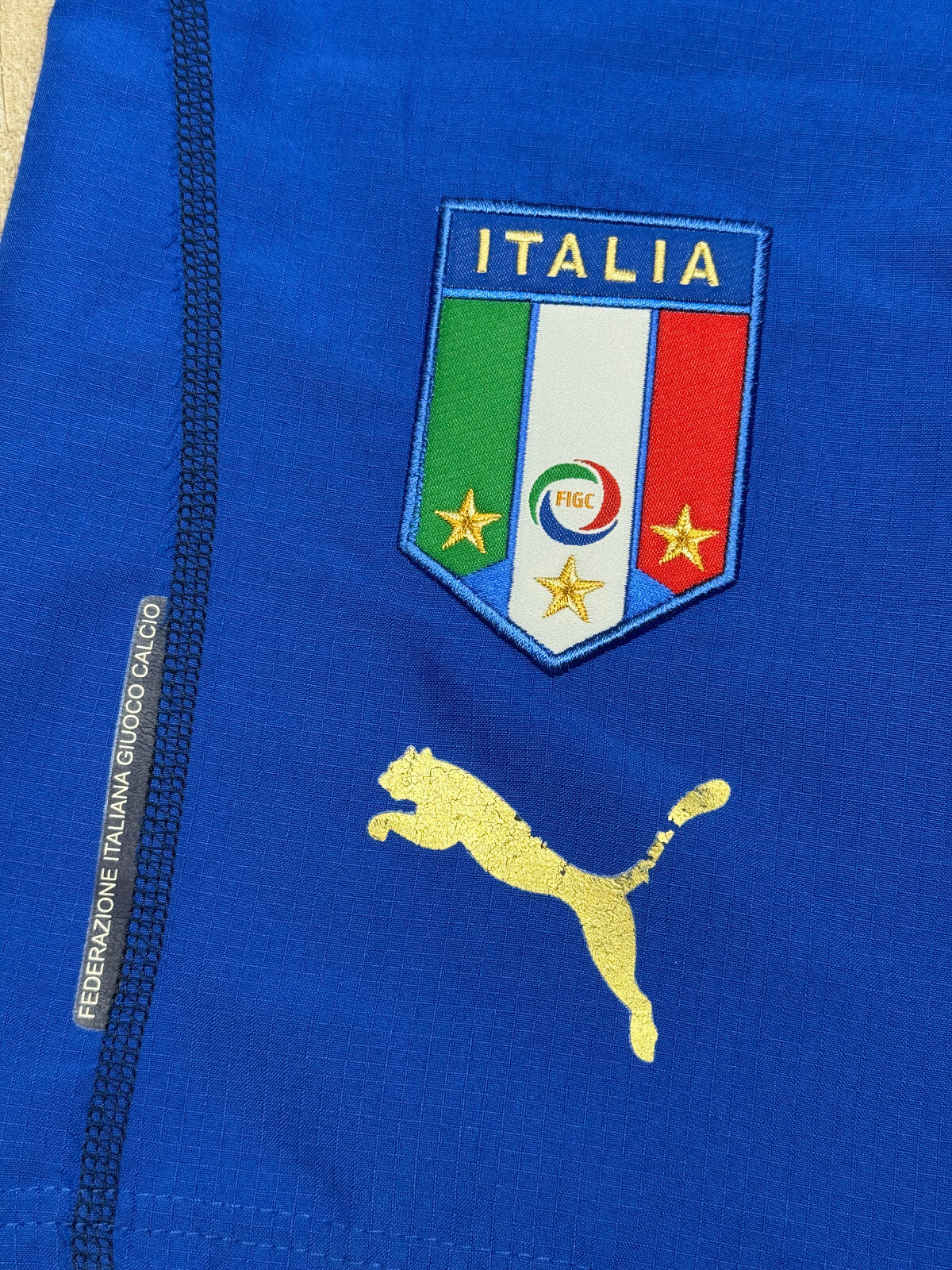 Italia puma mondiali 2006 shorts pantaloncini gara TOTTI *NUOVI* XL