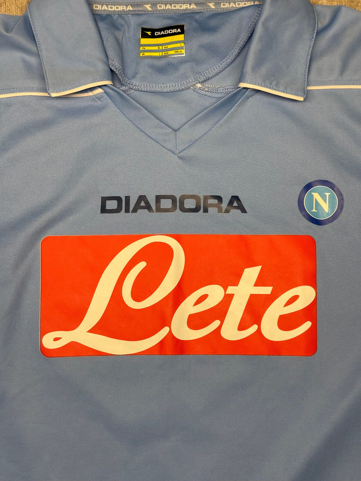 maglia calcio vintage Napoli LAVEZZI 2008 2009 shirt calcio Jersey Diadora Lete
