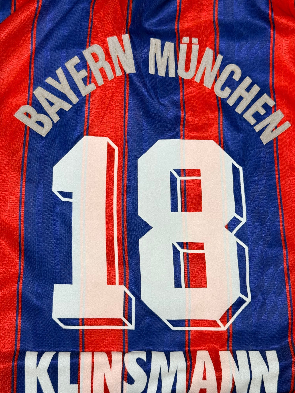 maglia calcio vintage Bayern Monaco KLINSMANN 1995 1996 Final trikot ADIDAS