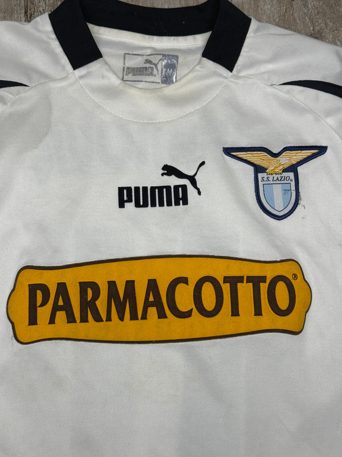 maglia calcio vintage Lazio Mihajlovic Puma 2003 2004 PARMACOTTO Serie A away