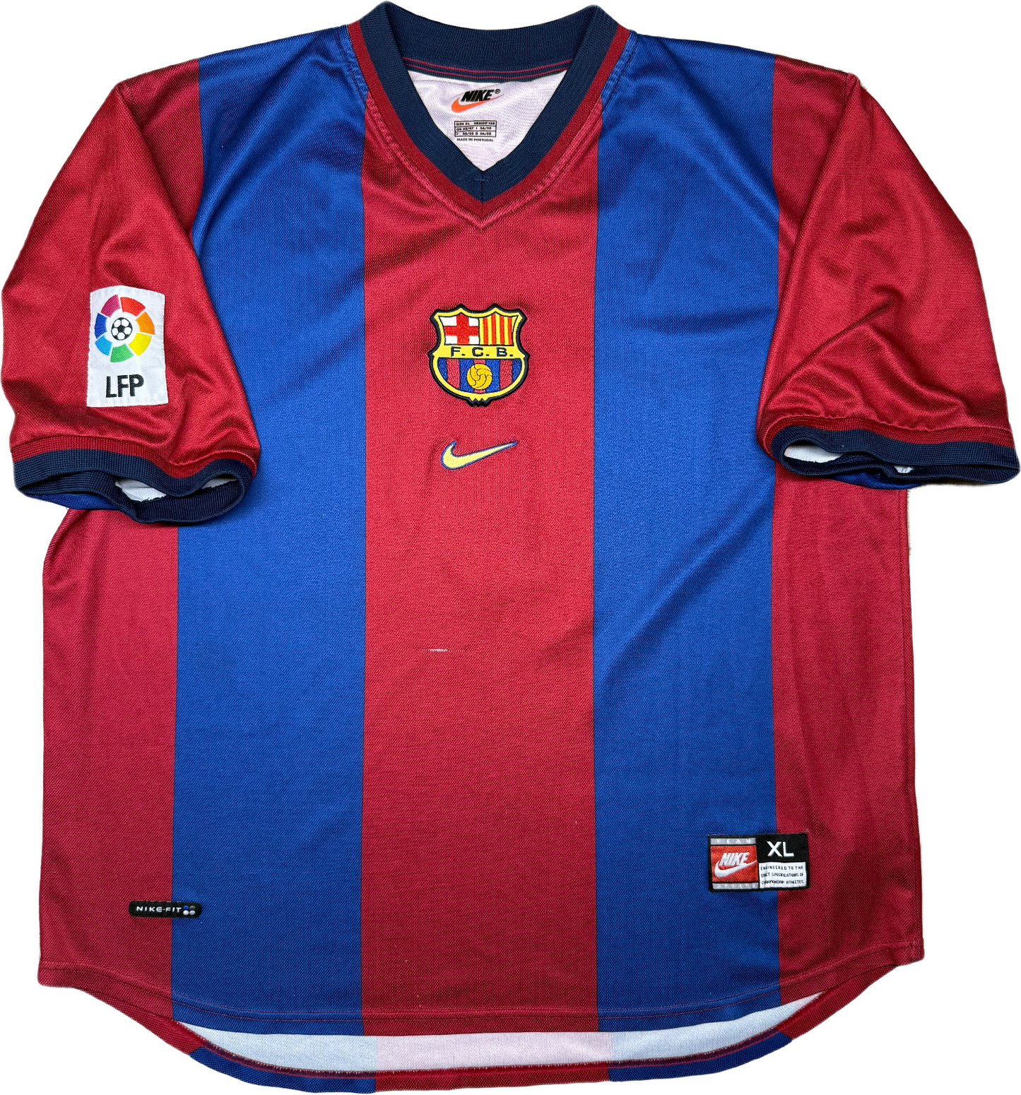 Maglia calcio vintage Luis Figo Barca barcellona camiseta NIKE 1998 1999 XL