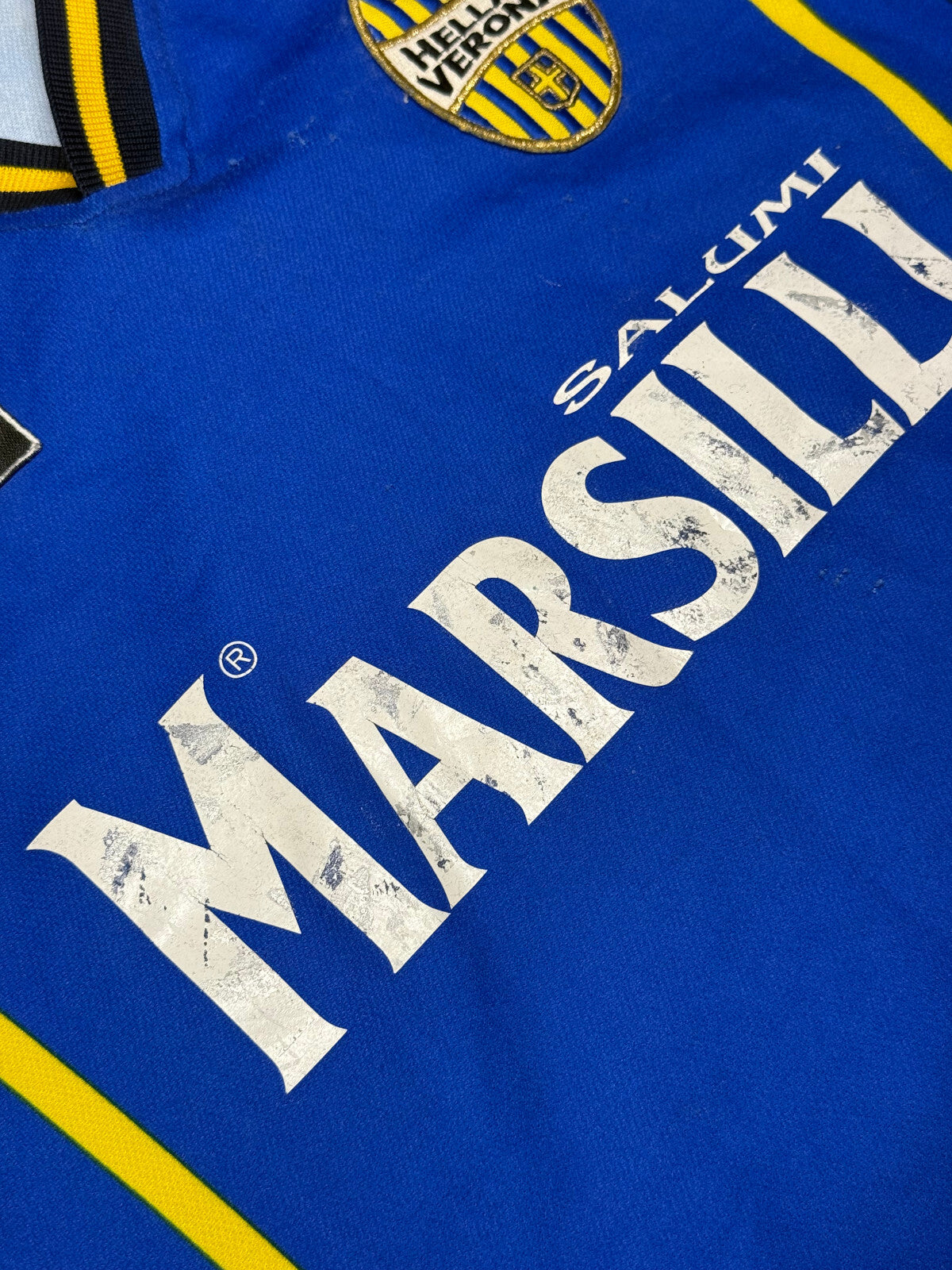 maglia calcio vintage Hellas Verona Lotto MUTU Marsilli home 2000 2001 XL
