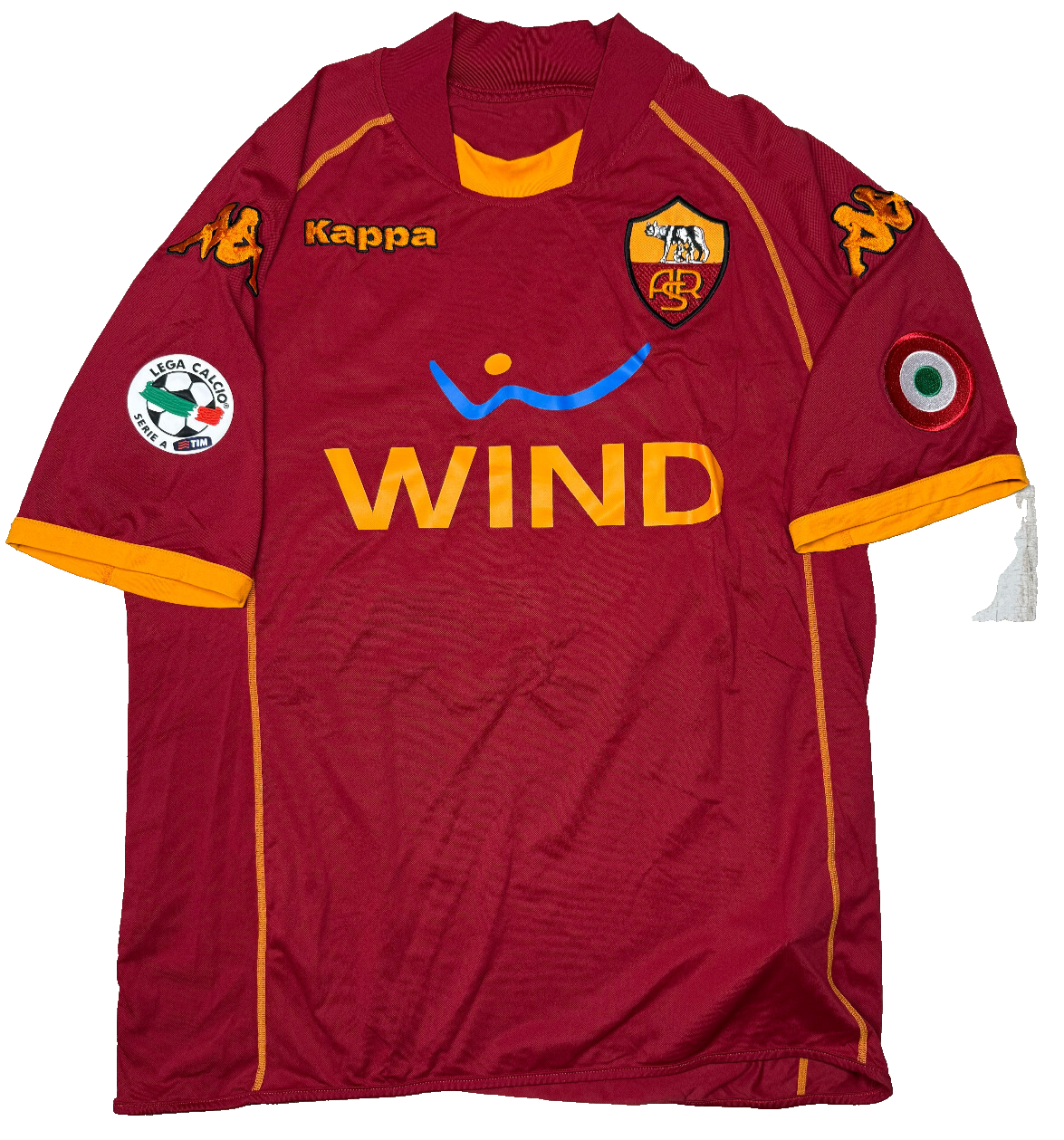 maglia calcio Roma Totti Kappa Wind 2008 2009 XL *NUOVA* vintage Gara