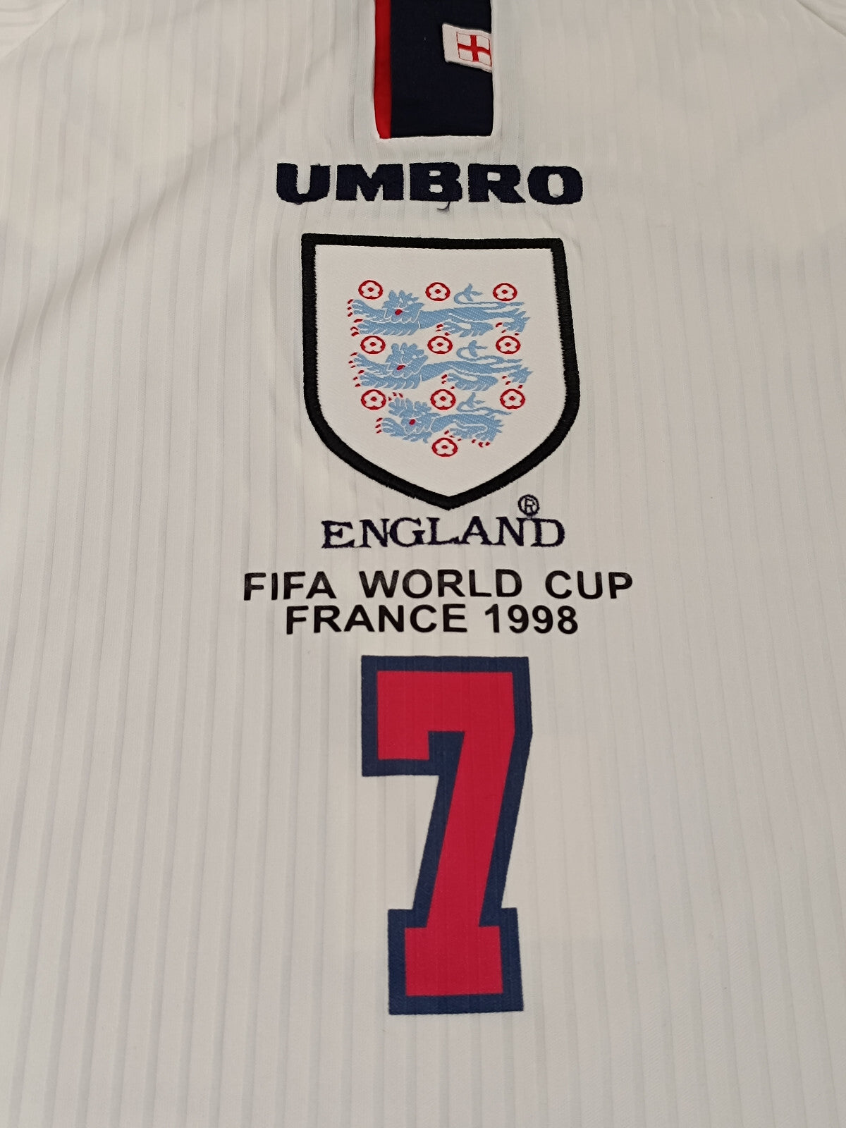 Maglia calcio vintage shirt England Umbro Beckham XL FIFA WORLD CUP 1998 LEGIT