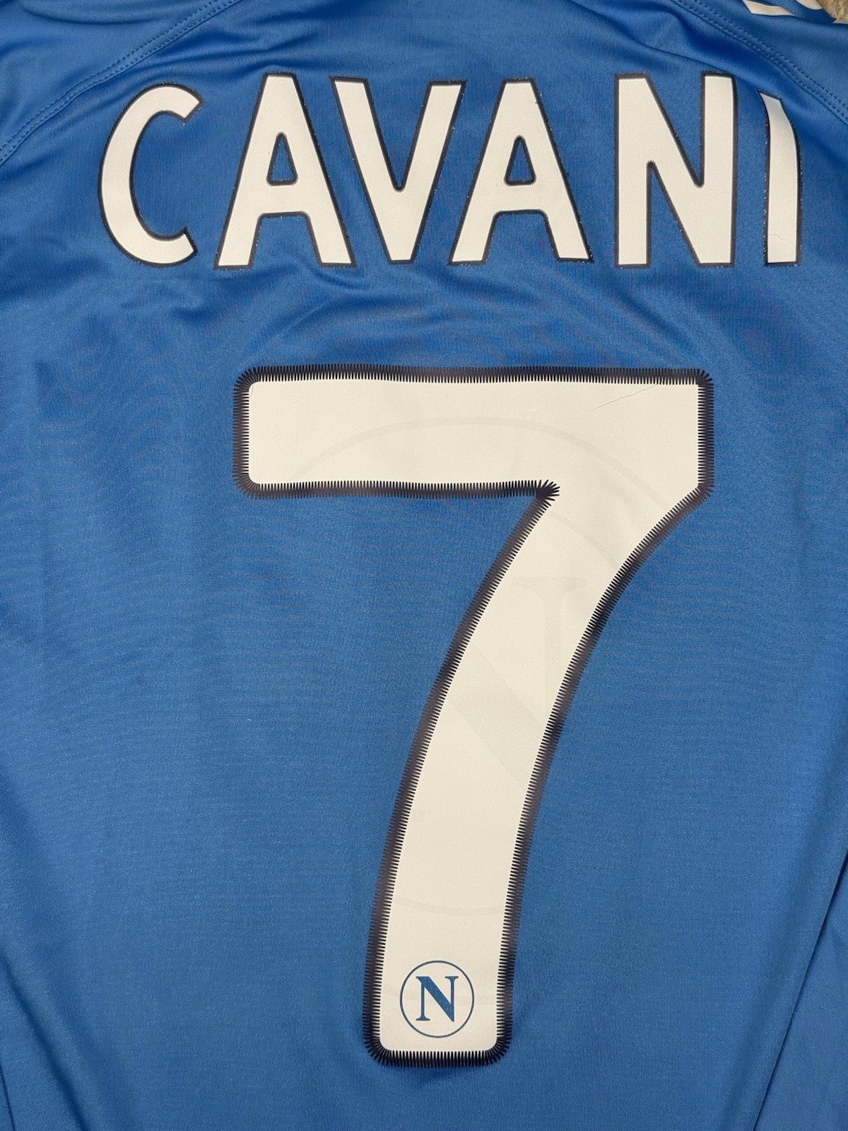 maglia calcio vintage Napoli Cavani home 2011 2012 shirt Jersey Macron L Lete