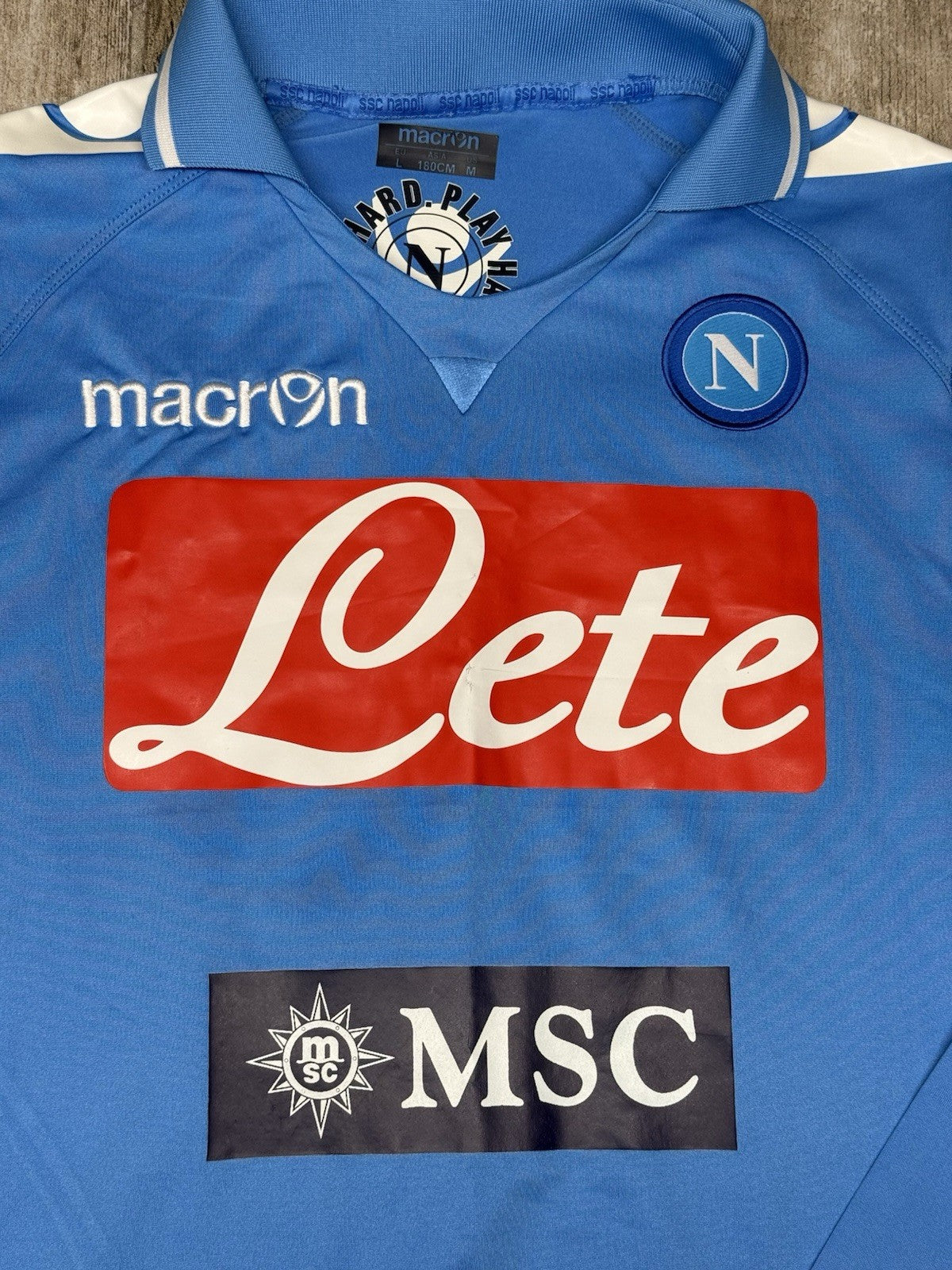 maglia calcio vintage Napoli Cavani home 2011 2012 shirt Jersey Macron L Lete