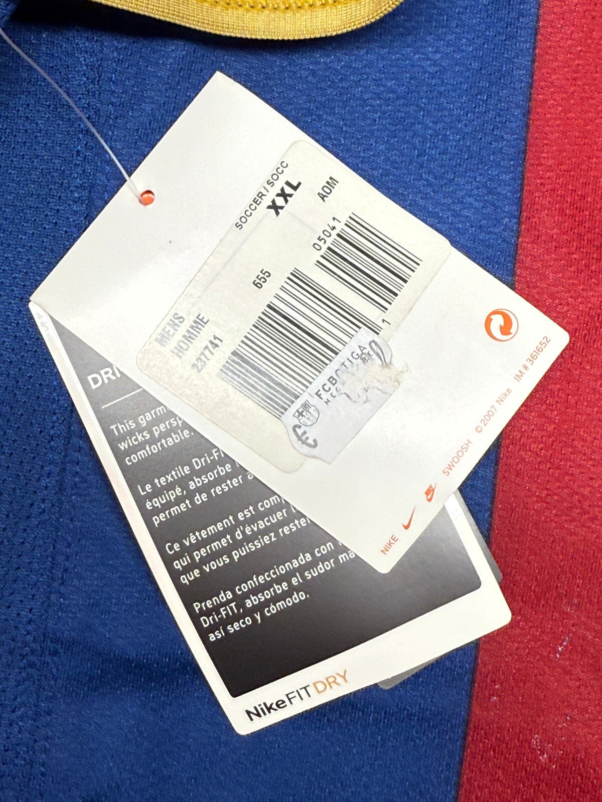 maglia calcio vintage Ronaldinho Barcellona Nike NUOVA 2007-08 XXL camiseta NEW