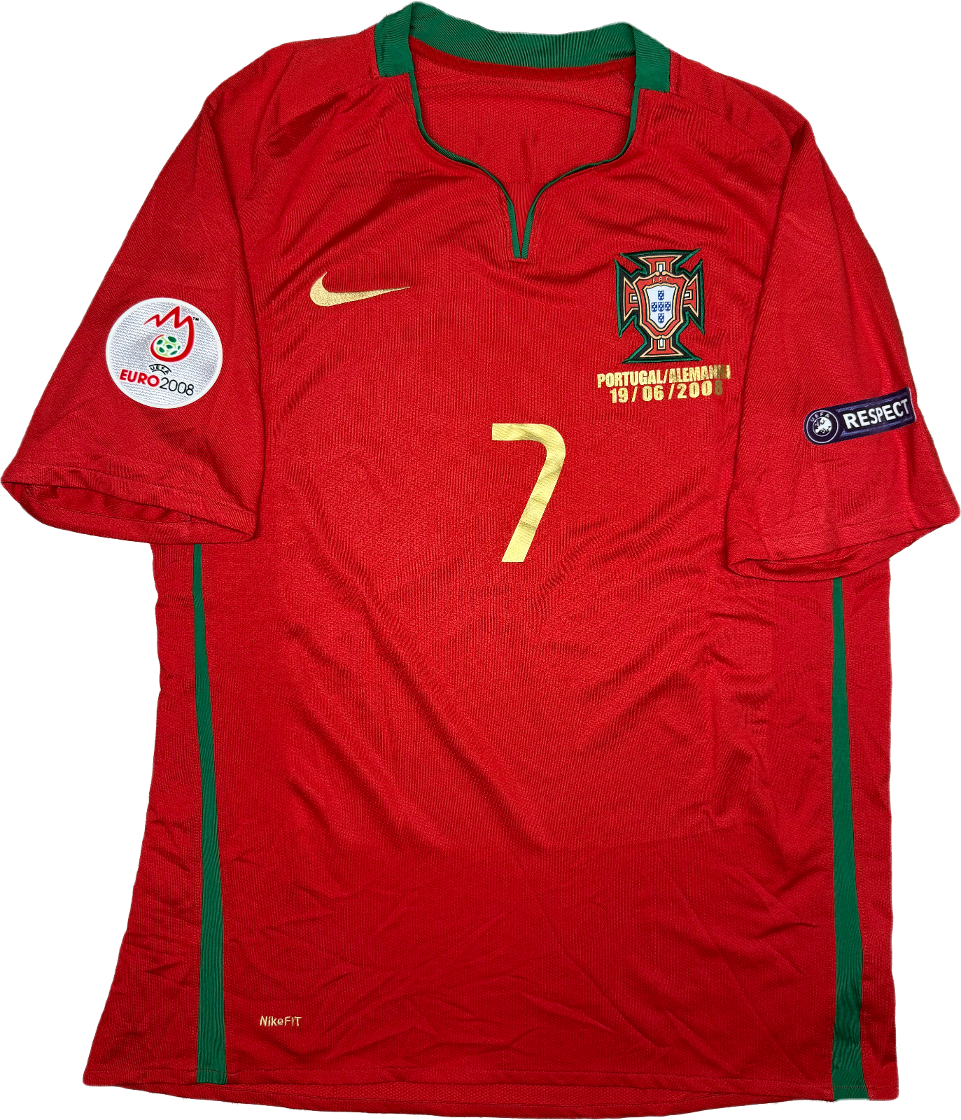 maglia vintage Cristiano Ronaldo Portugal vs Germany calcio Nike Euro 2008 XL