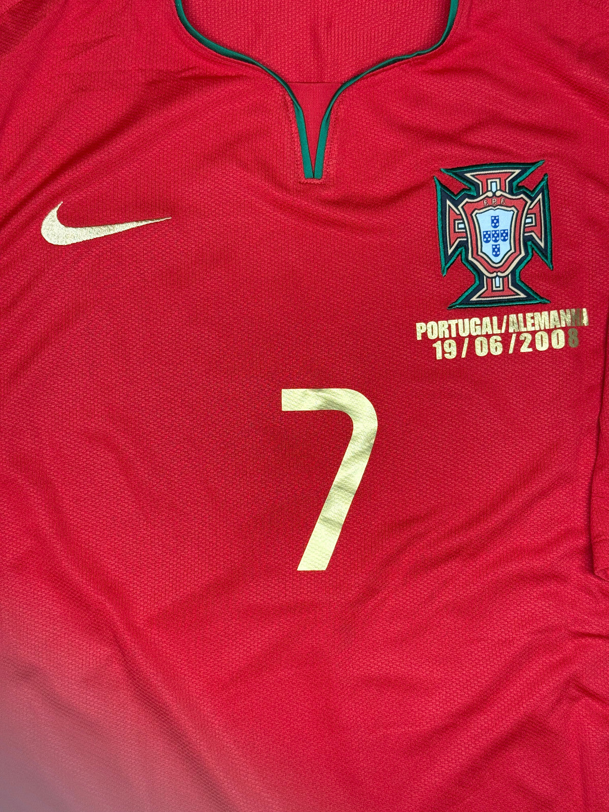 maglia vintage Cristiano Ronaldo Portugal vs Germany calcio Nike Euro 2008 XL