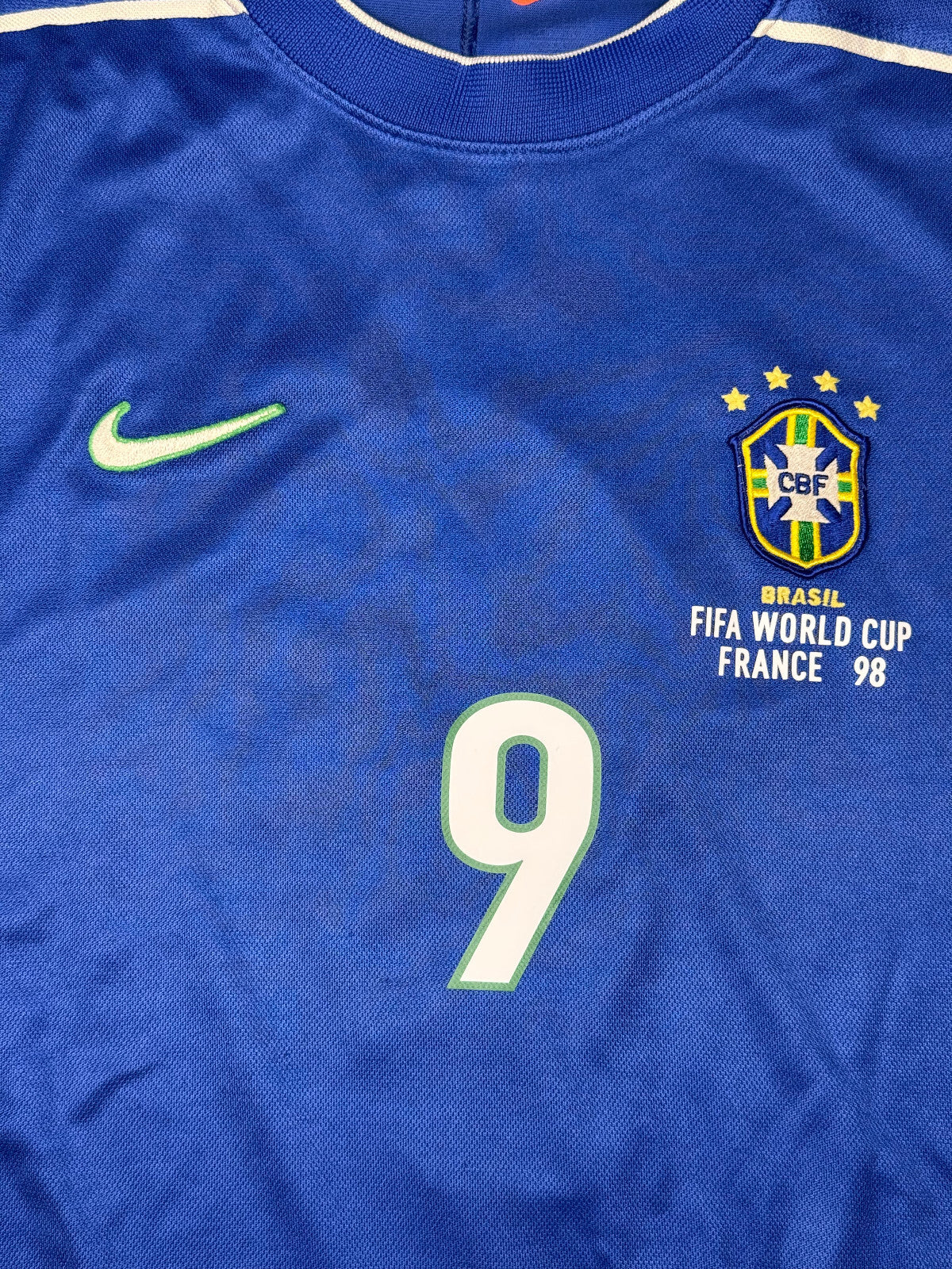 maglia calcio vintage Brasile Ronaldo Brazil Nike 1998 World Cup Mondiali France