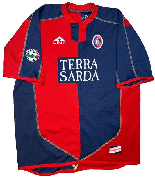 maglia calcio vintage Cagliari ZOLA #10 Line 2003 2004 L Terra Sarda