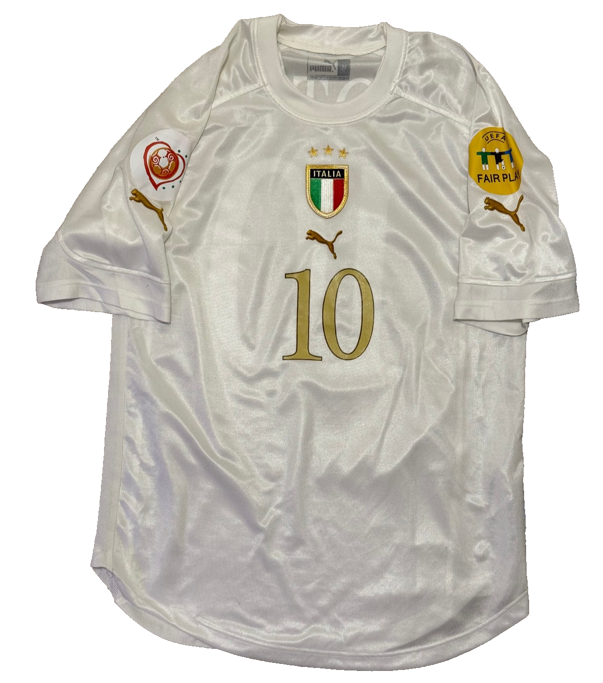 maglia calcio italia TOTTI Euro 2004 Portugal Jersey home M Puma shirt vintage