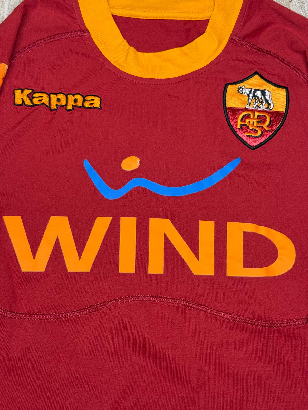 Maglia calcio vintage Roma JUAN Kappa 2010 2011 Wind Serie A XL derby vs LAZIO