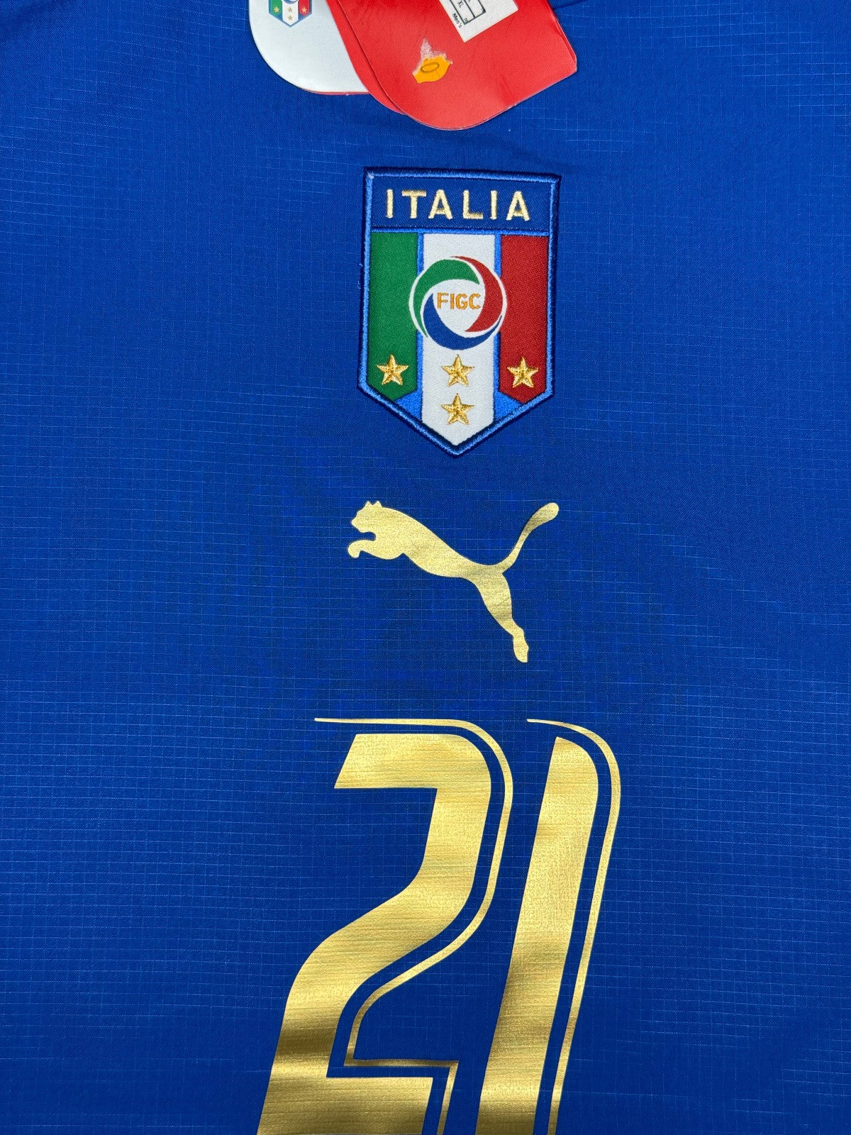 maglia calcio vintage Italia 2006 PIRLO Puma World Cup Mondiali home 4 stars