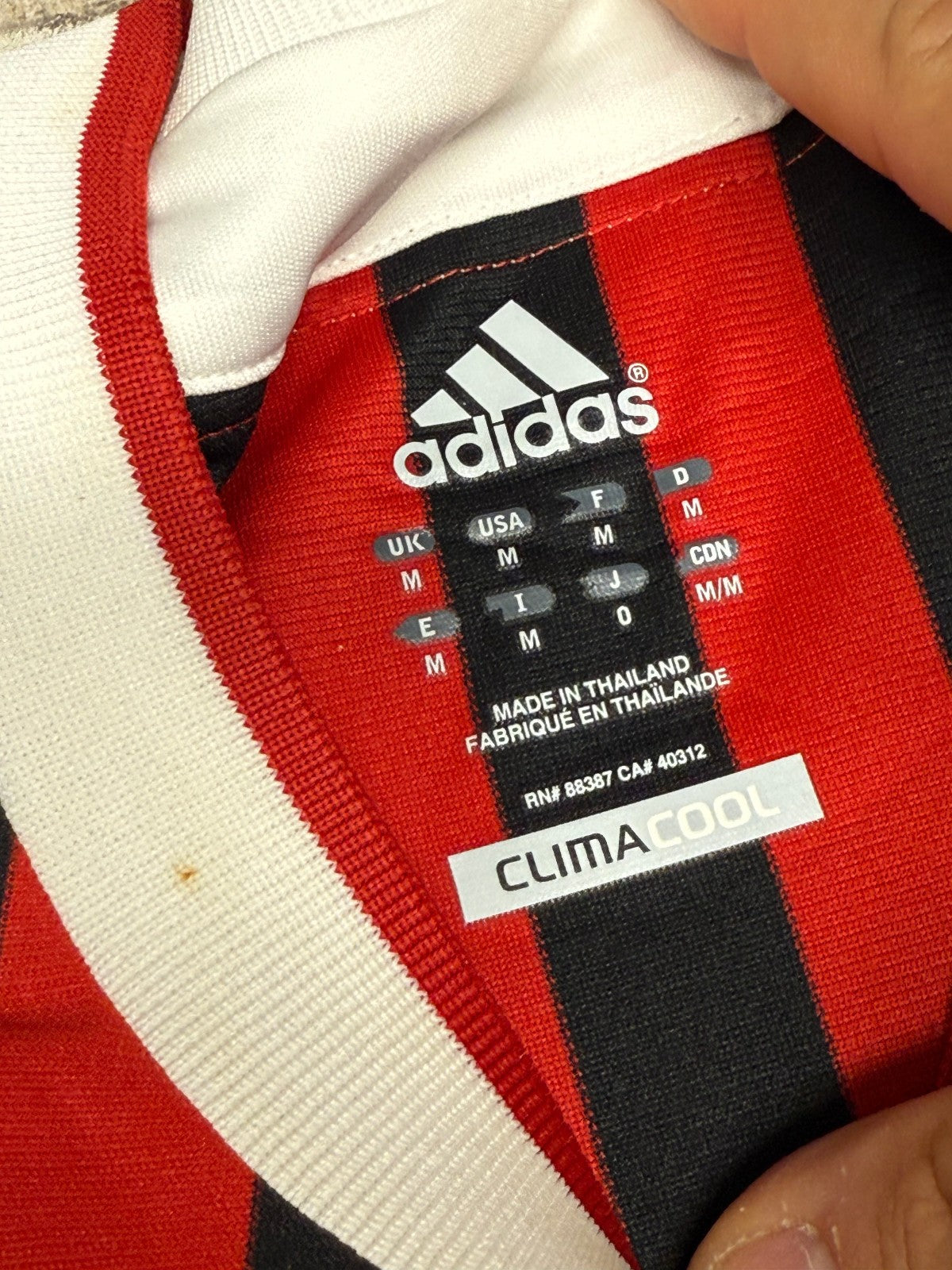 maglia calcio vintage gara AC Milan SEEDORF TECHFIT Adidas Fly Emirates 2011-12