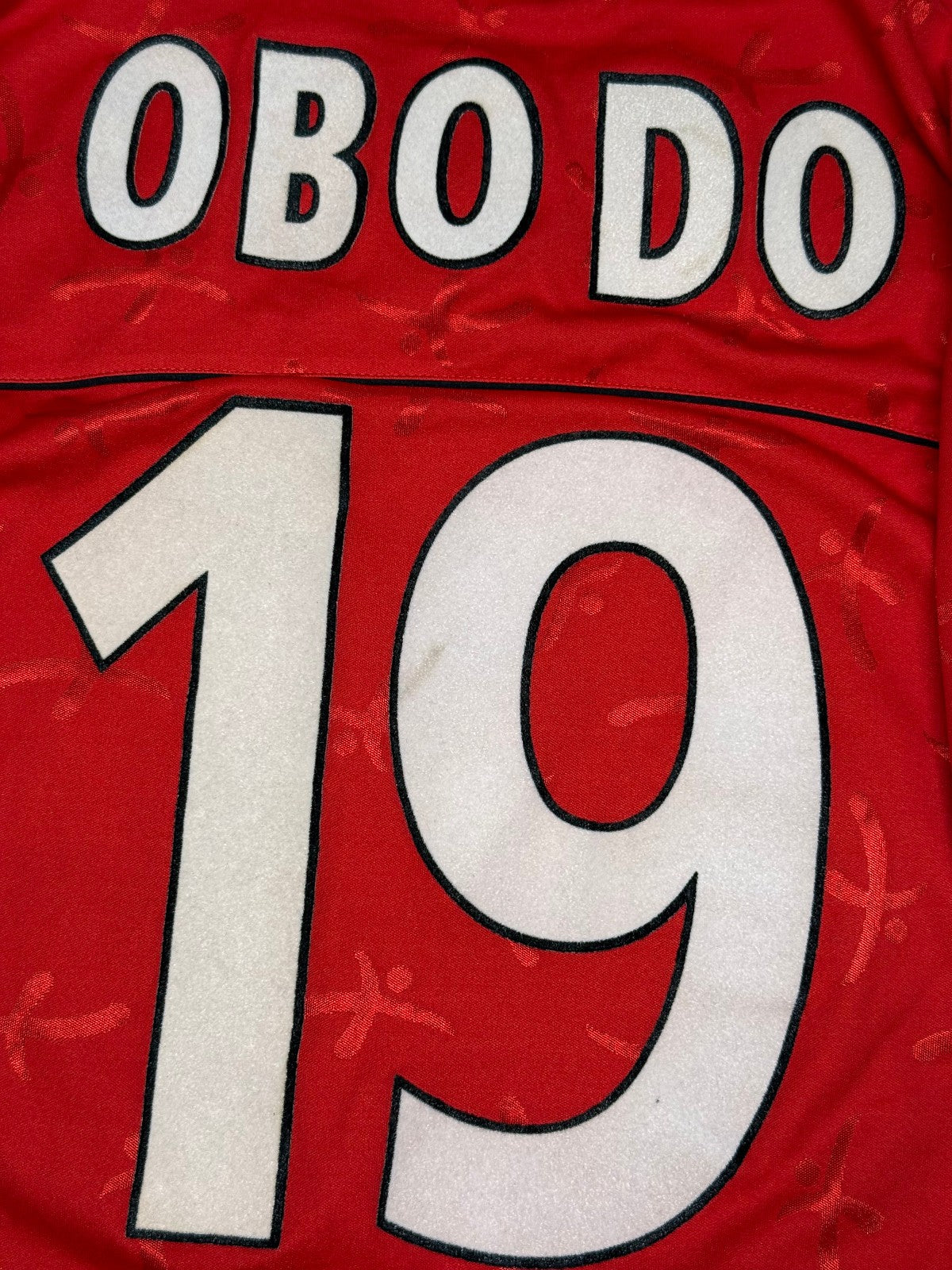 maglia calcio vintage Perugia OBODO 2002 2003 Galex Worn Serie A XL home