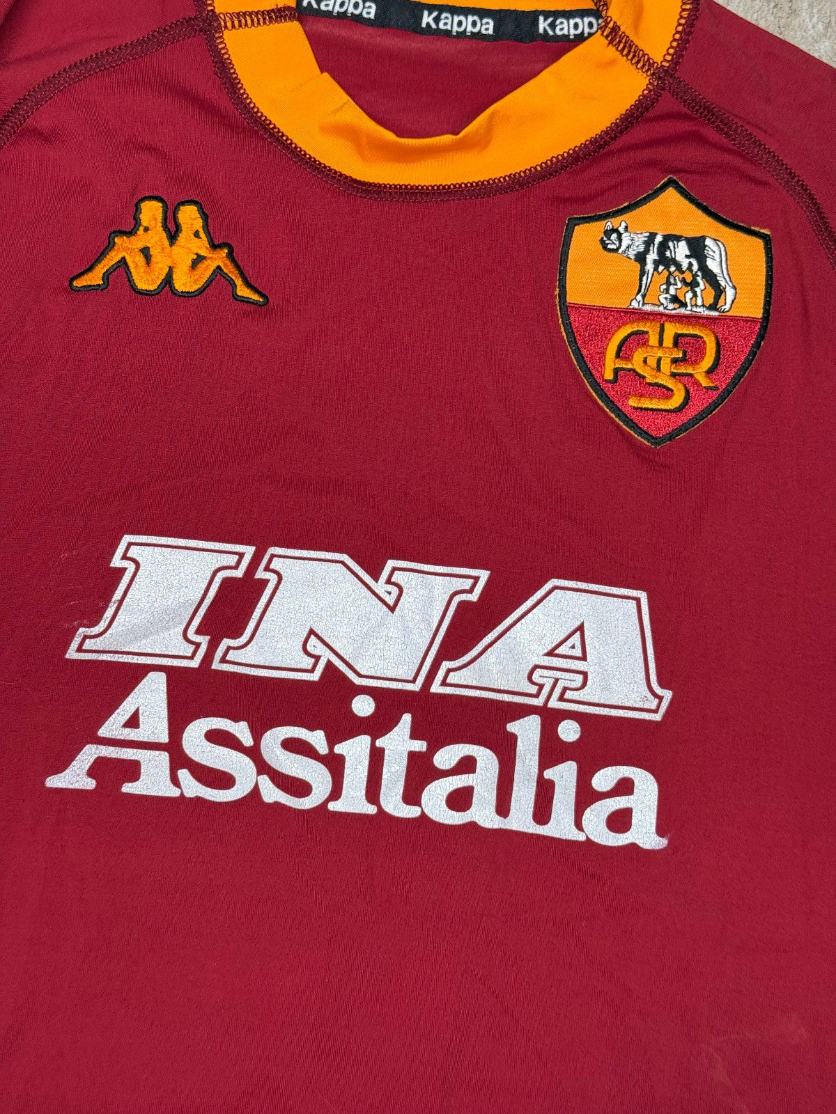 maglia calcio vintage Roma Batistuta scudetto 2000 2001 Kappa Ina Assitalia XXL