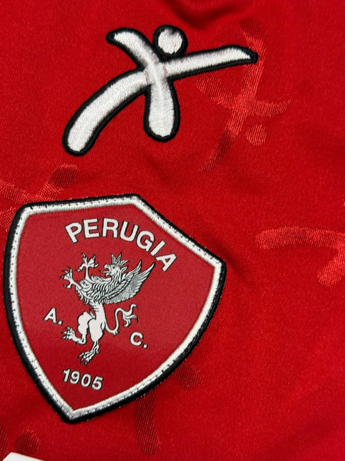 maglia calcio vintage Perugia OBODO 2002 2003 Galex Worn Serie A XL home