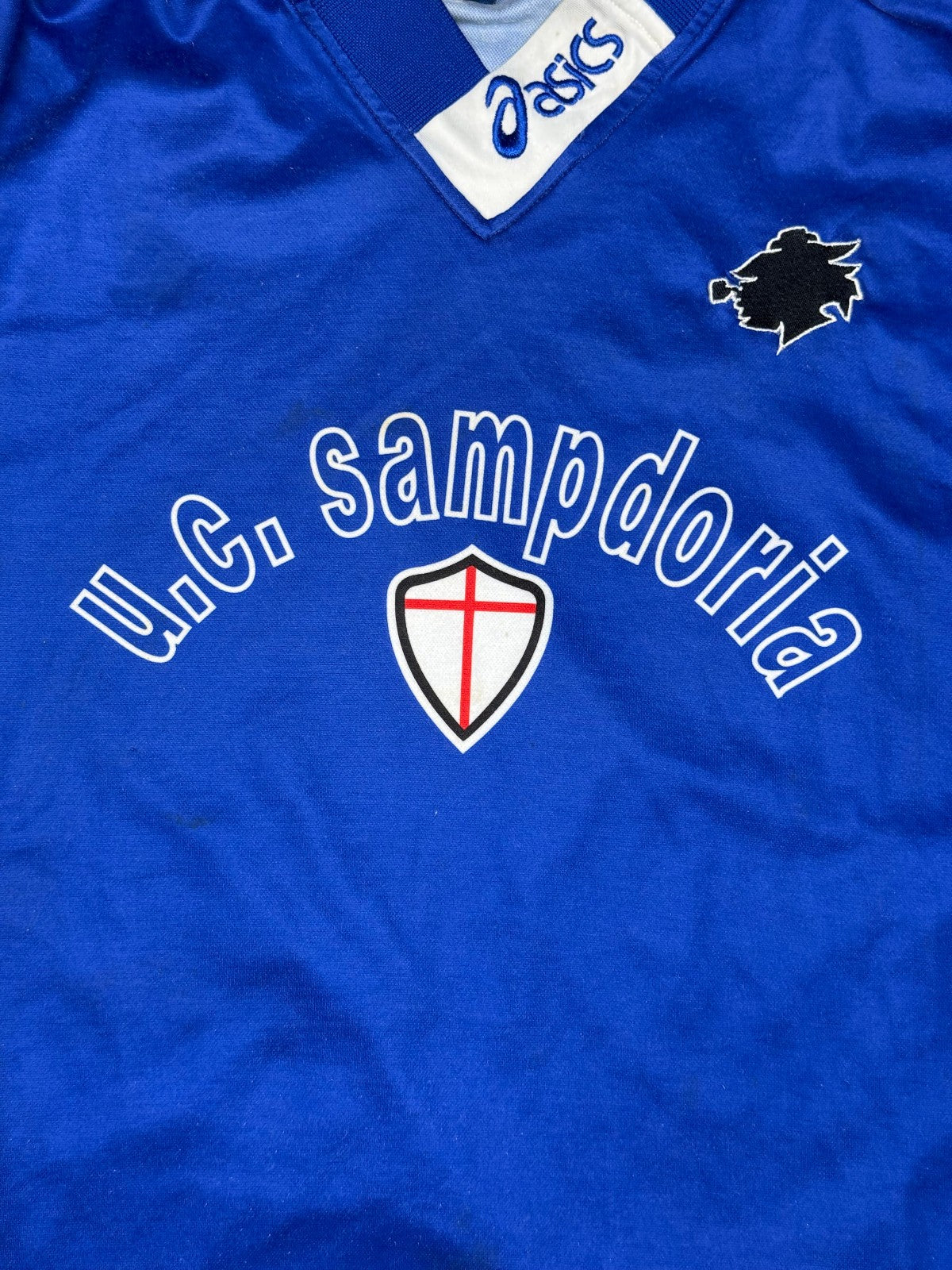 maglia match worn calcio Sampdoria Training 1995 1996 XXL ASICS Home shirt