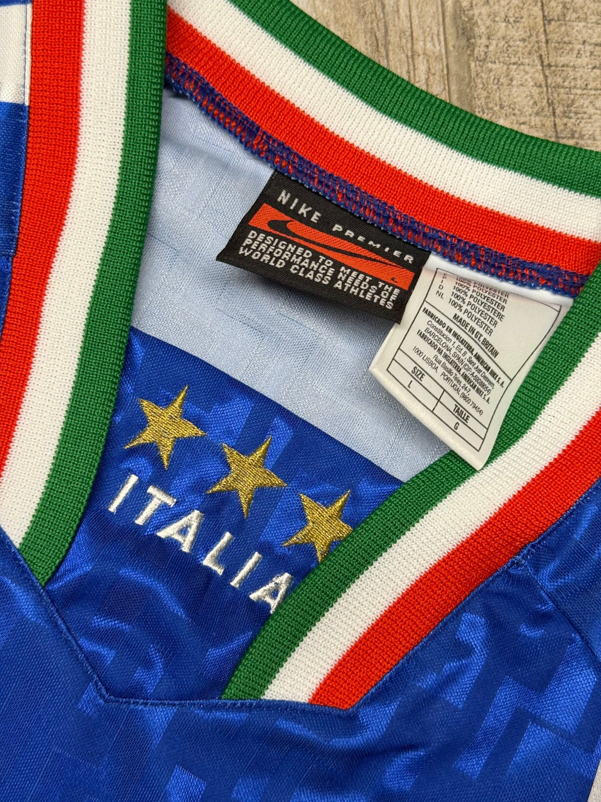 maglia calcio vintage ITALIA FIGC Nike 1998 Baggio Del Piero training shirt