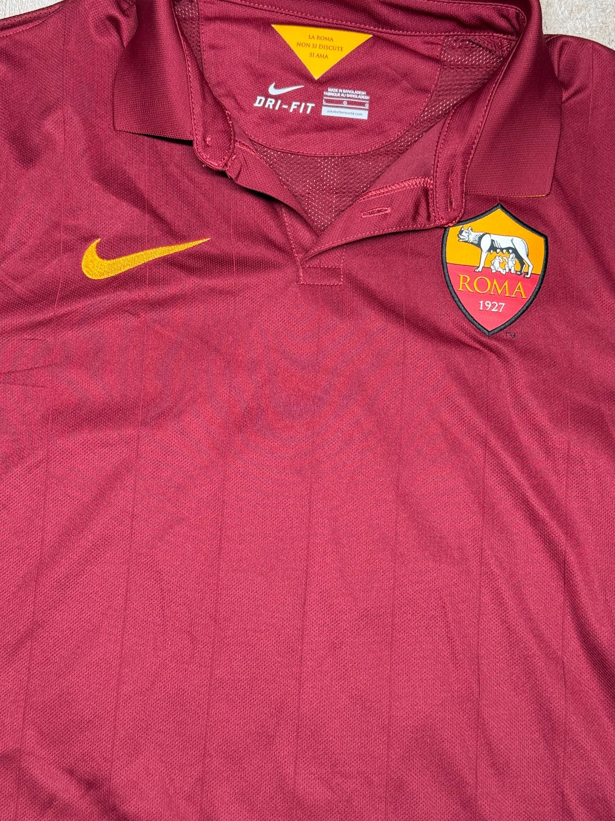 maglia calcio vintage AS Roma player issue TOTTI 2014 2015 Nike authentic